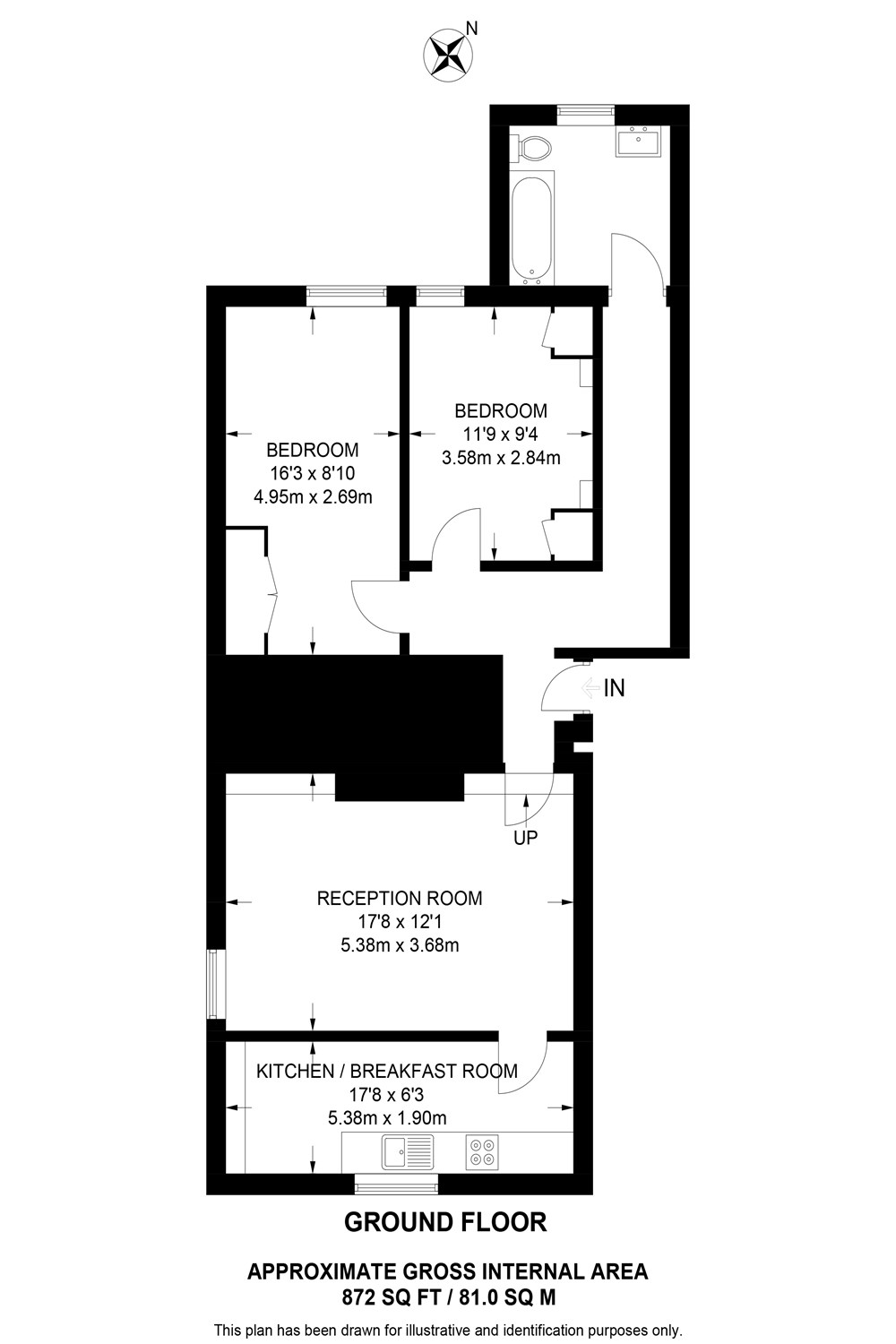 1, Calcot Place, Low Lane, Reading floorplan