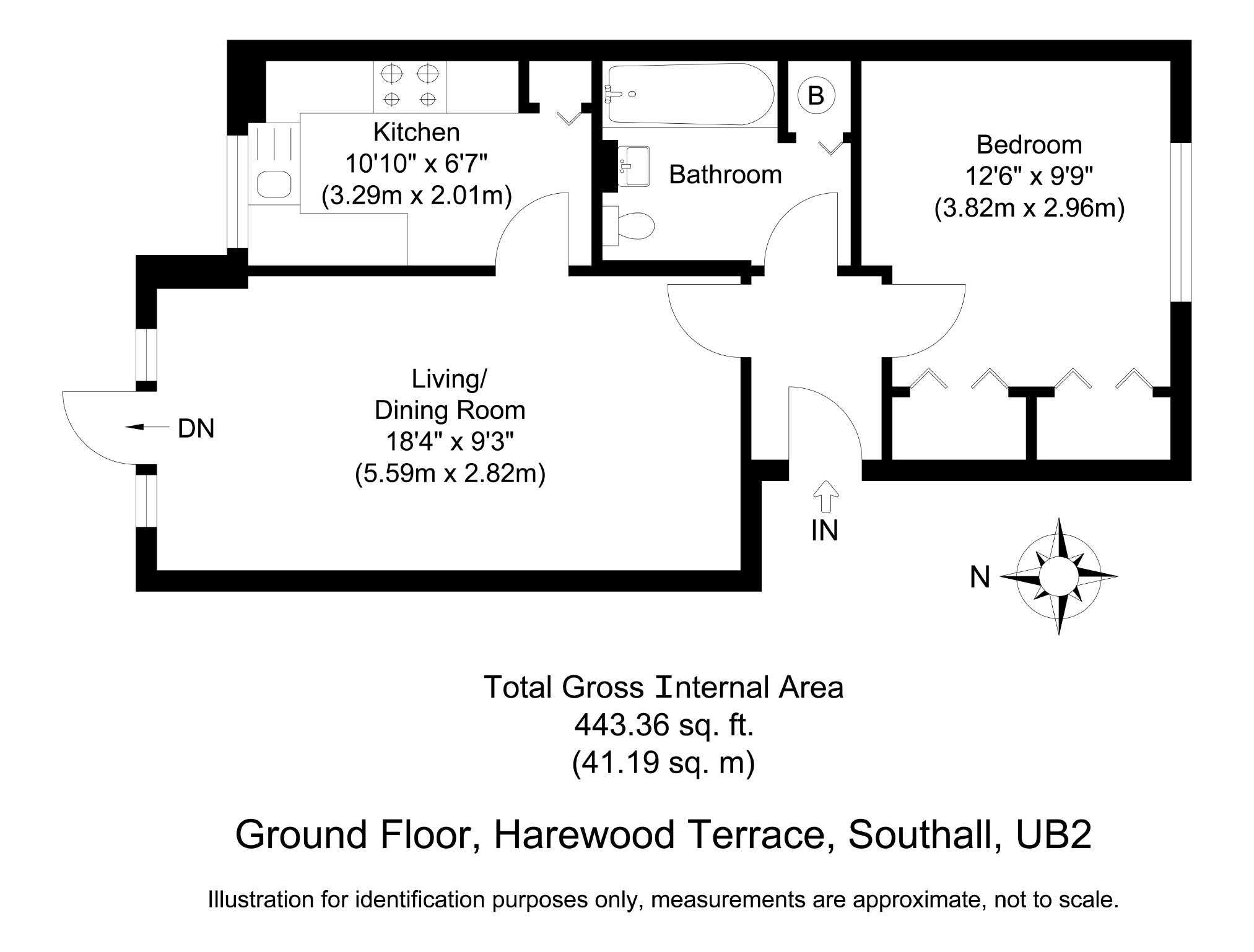 1 Bedrooms Flat for sale in Harewood Terrace, Southall, Middlesex UB2