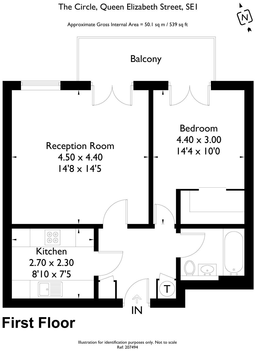 1 Bedrooms Flat to rent in The Circle, Queen Elizabeth Street, London SE1