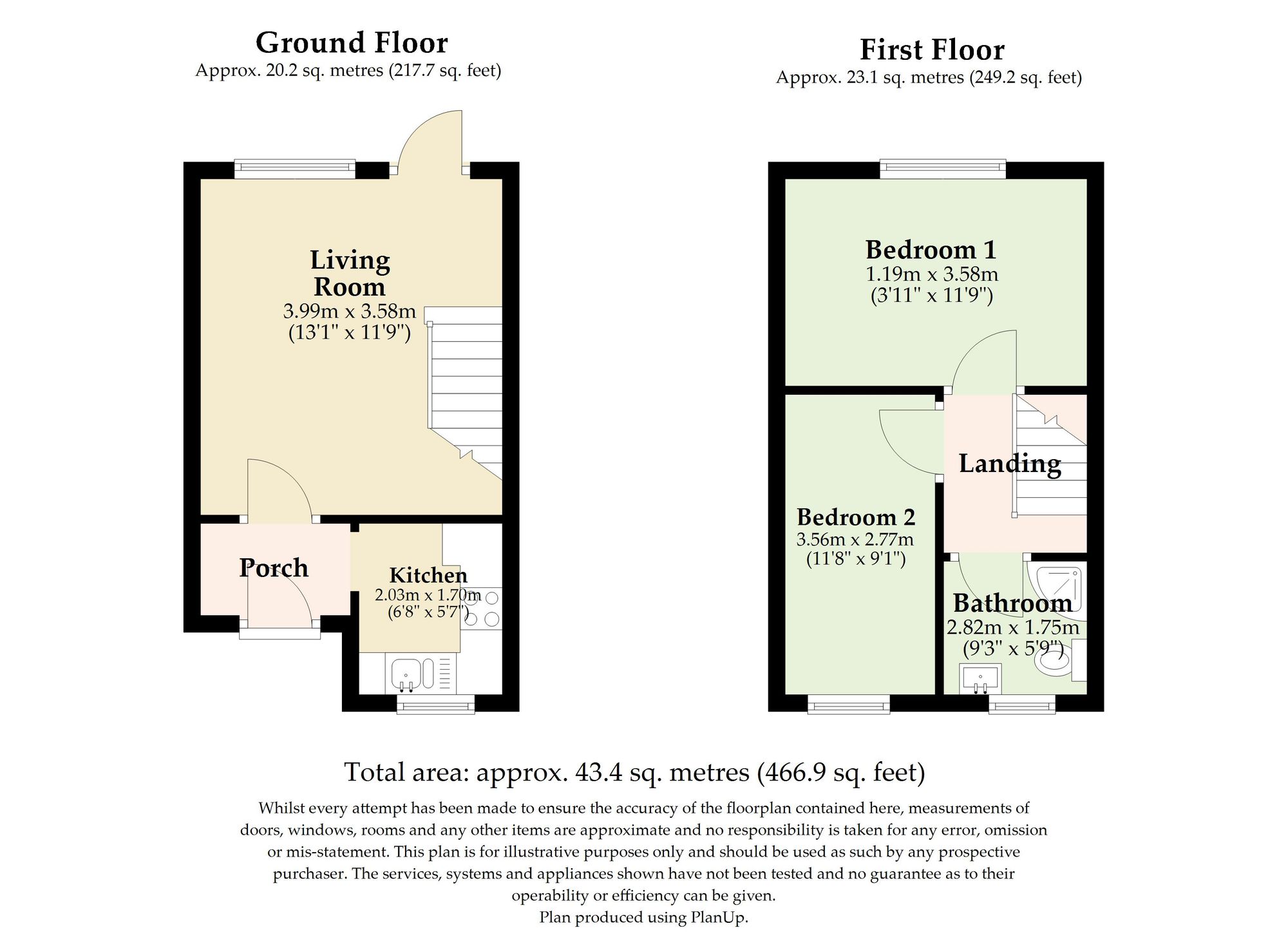 1 Mickfield Mews, Felixstowe floorplan