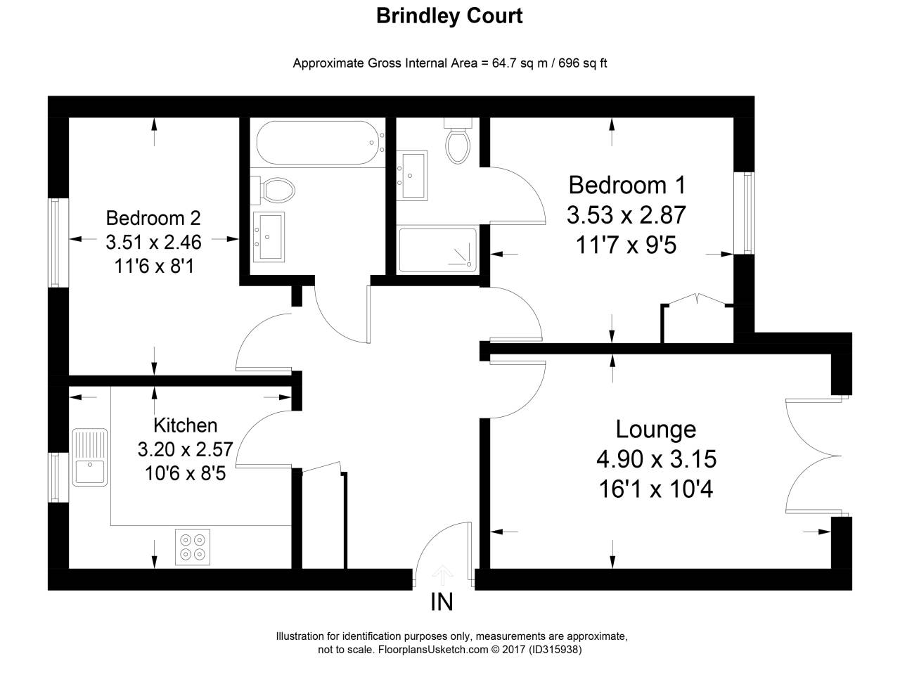 2 Bedrooms Flat to rent in Brindley Court, Old College Road, Newbury RG14