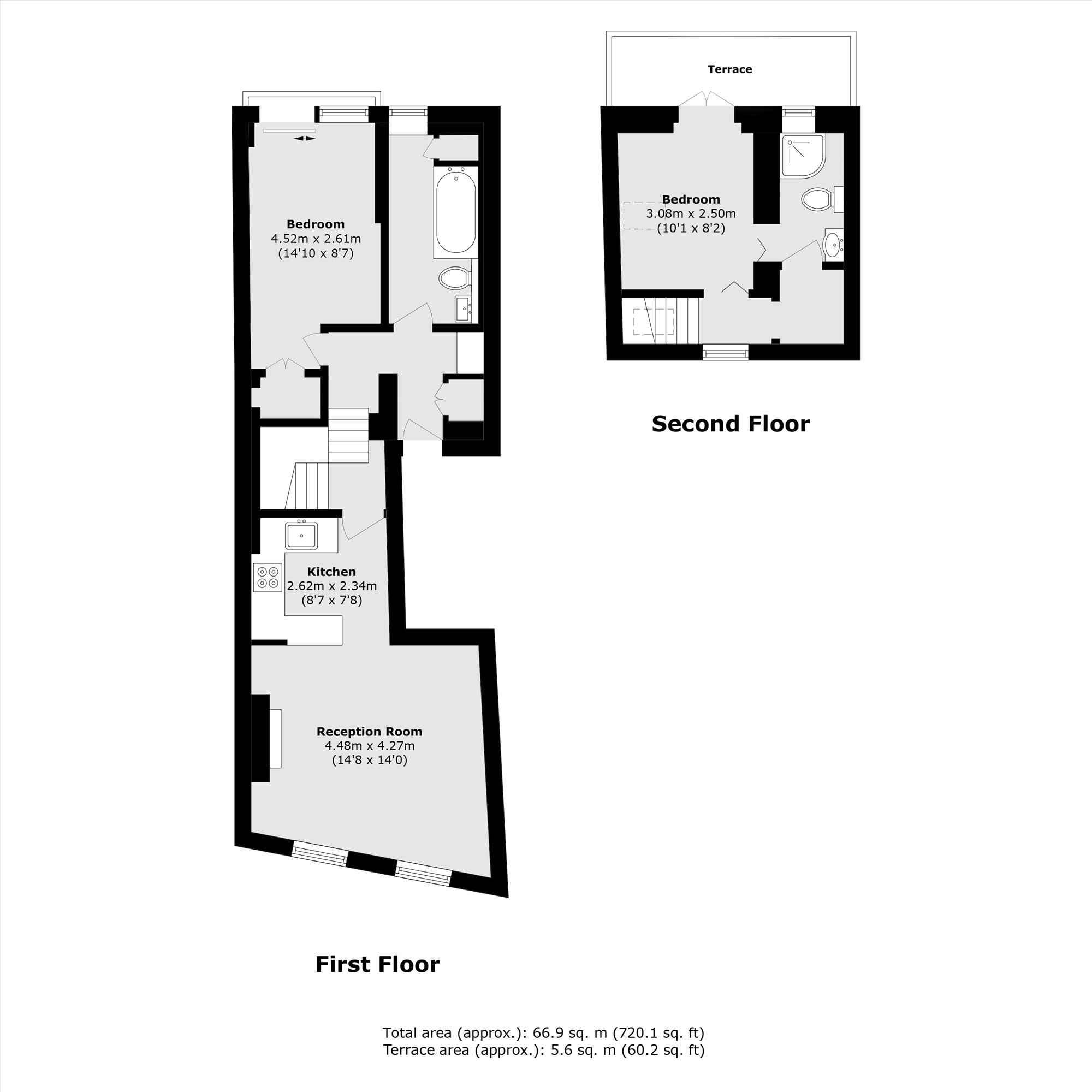 Flat 1, 177, Arlington Road, London floorplan
