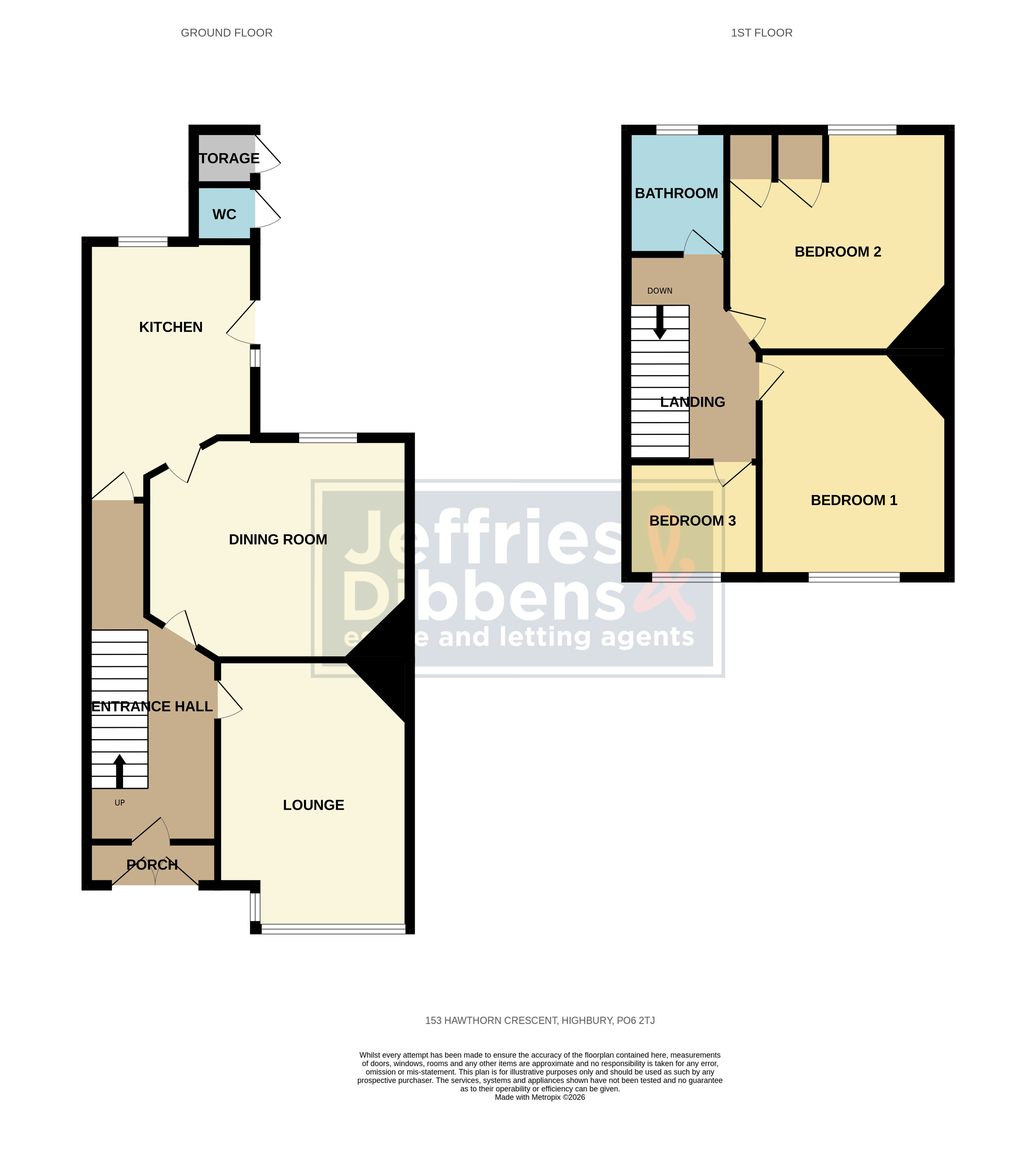 153, Hawthorn Crescent, Portsmouth floorplan