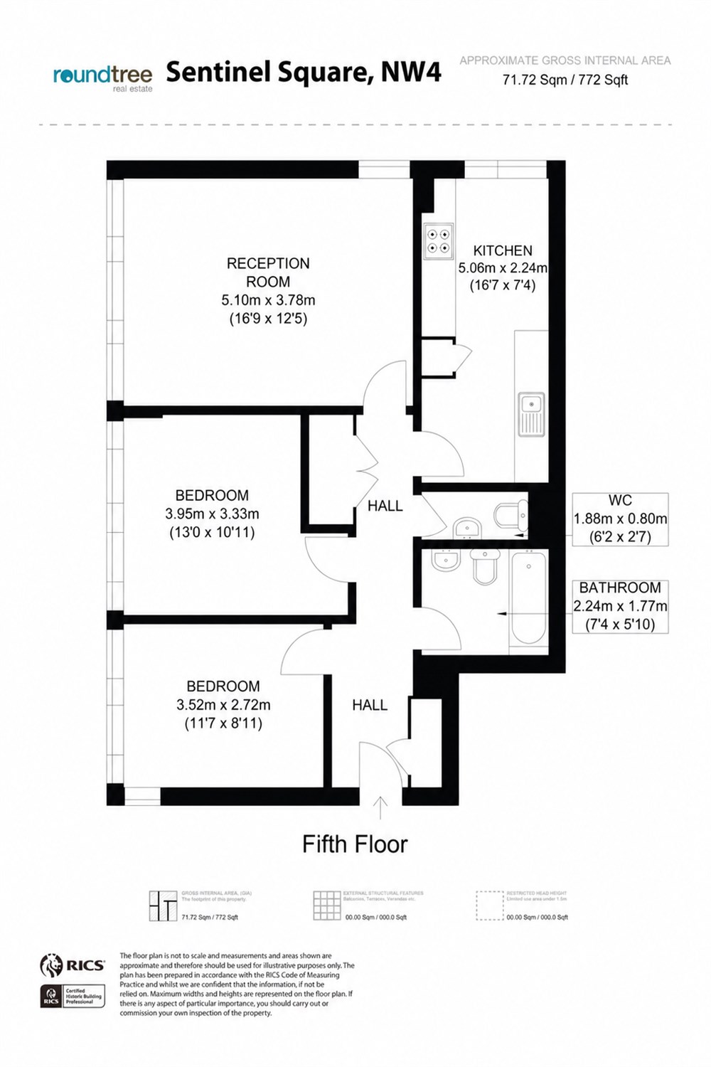 Flat 16, Sentinel House, London floorplan