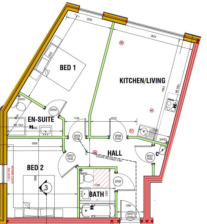 Apartment, 3, The Sands, 46A High Street, Romney Marsh floorplan