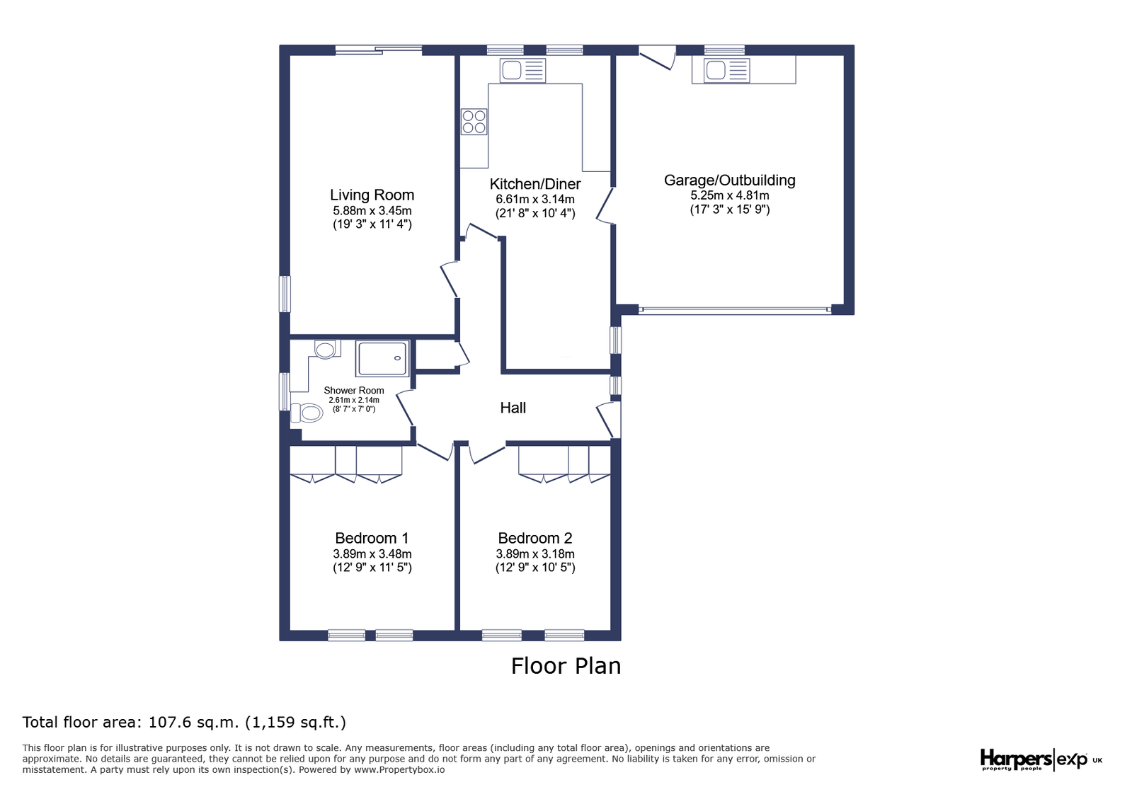45, The Wynding, Bedlington floorplan