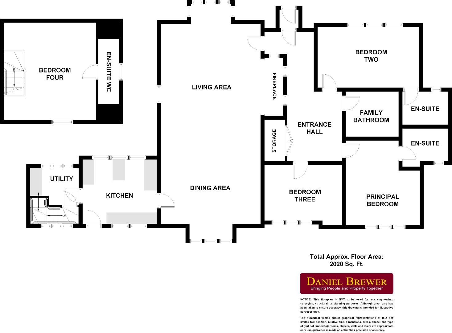 Flat 1, Newton Hall, Dunmow floorplan