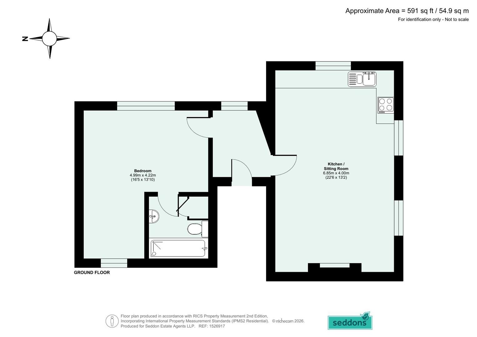 Flat 3, 2, St. Peter Street, Tiverton floorplan