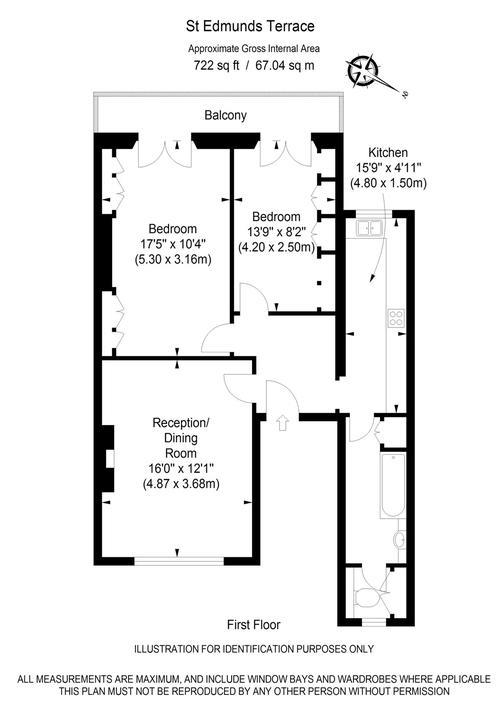 2 Bedrooms Flat to rent in St. Edmunds Terrace, St Johns Wood NW8