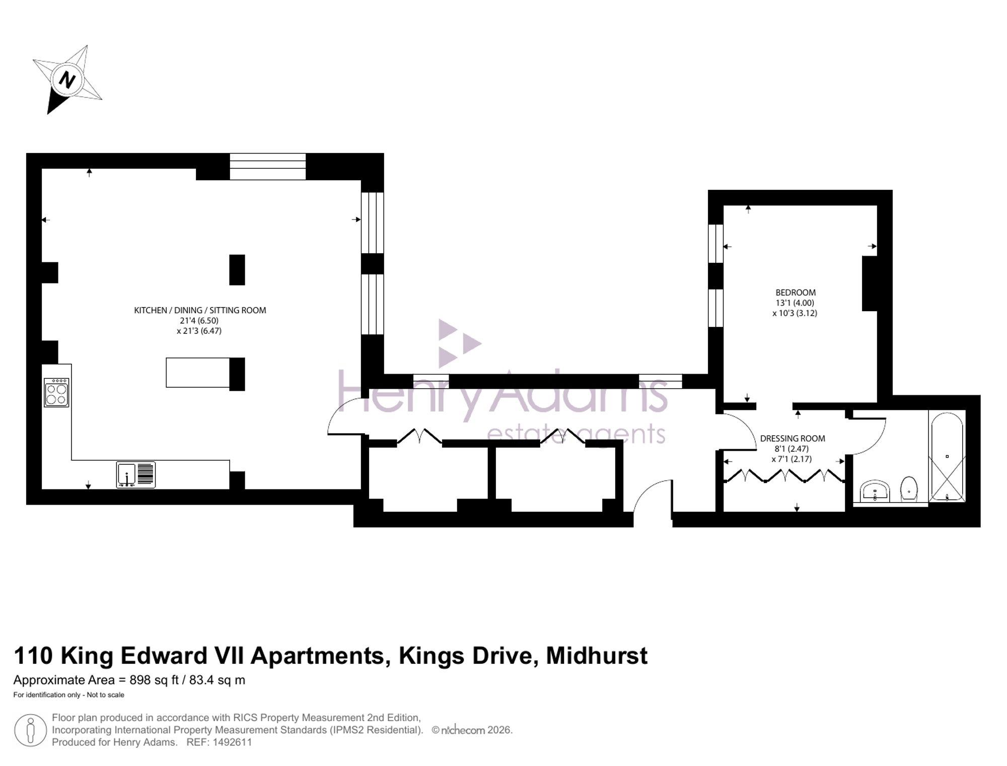 110 King Edward VII Apts Kings Drive, Midhurst, Midhurst floorplan