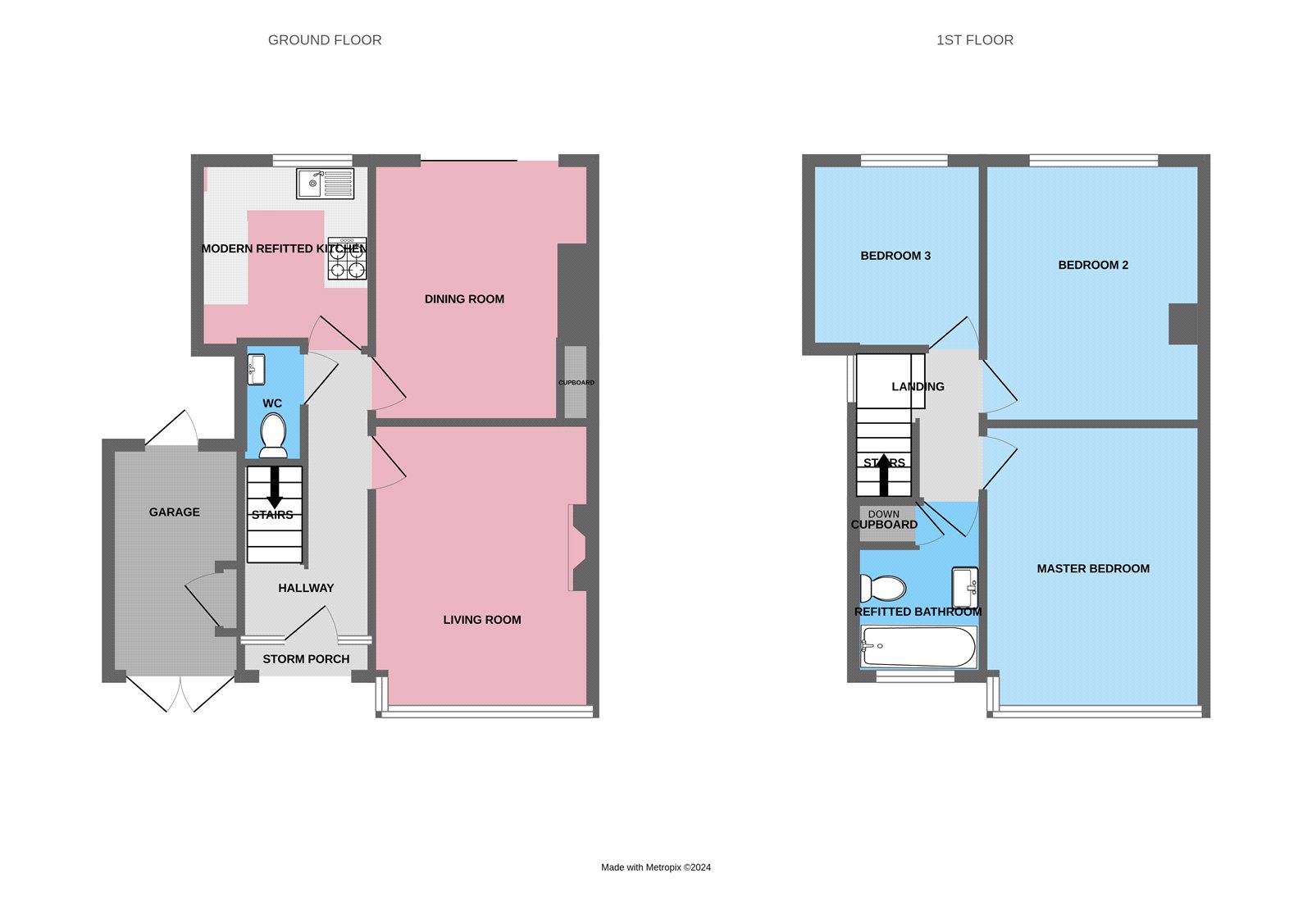 70, Crossland Crescent, Wolverhampton floorplan