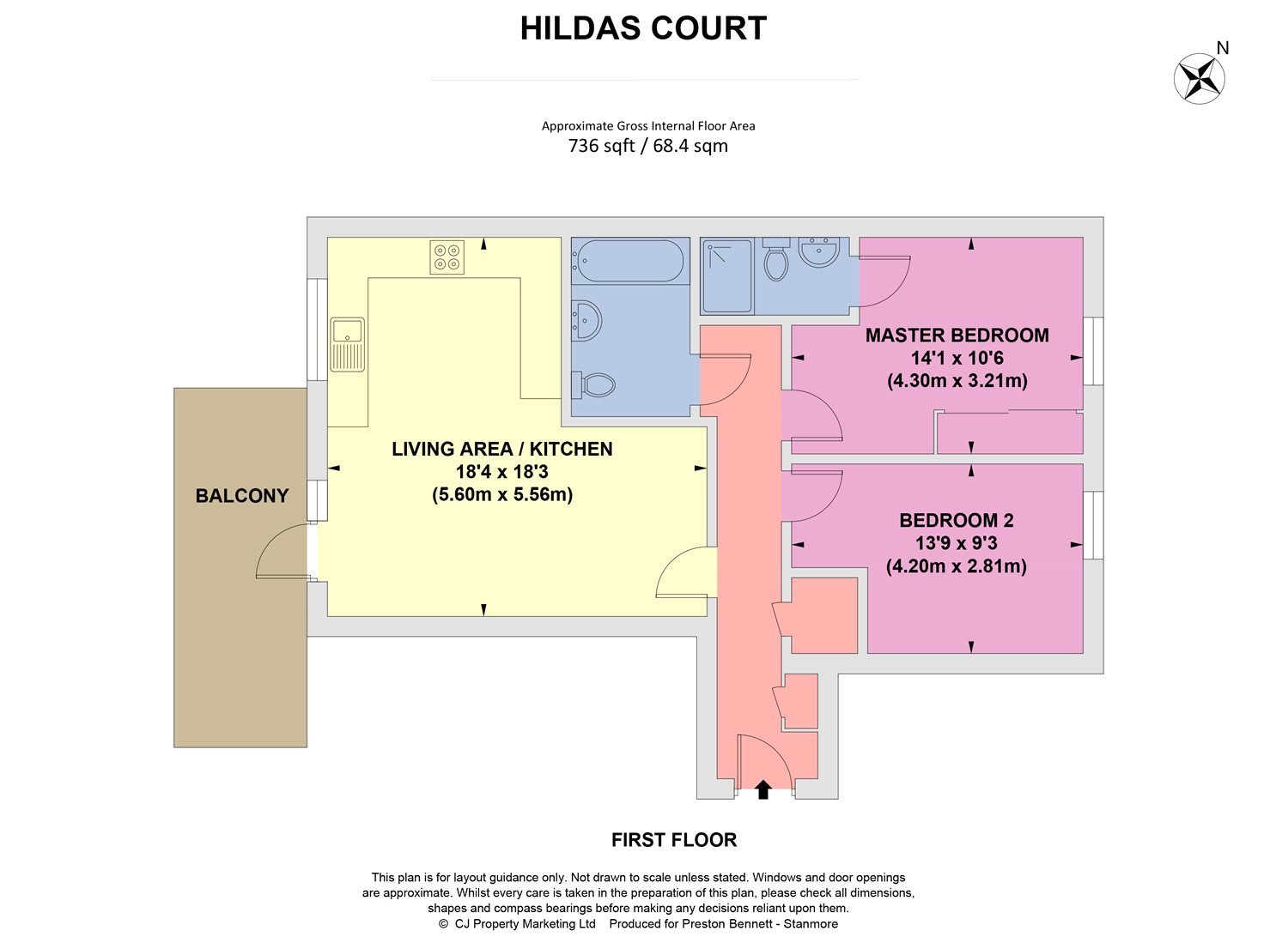 2 Bedrooms Flat for sale in Hildas Court, 8 Hayling Way, Edgware HA8