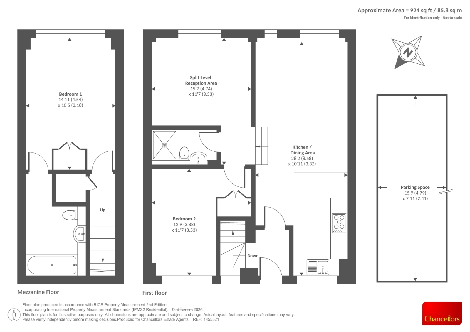 Flat 105 Wallis Building, 65, Penfold Street, London floorplan