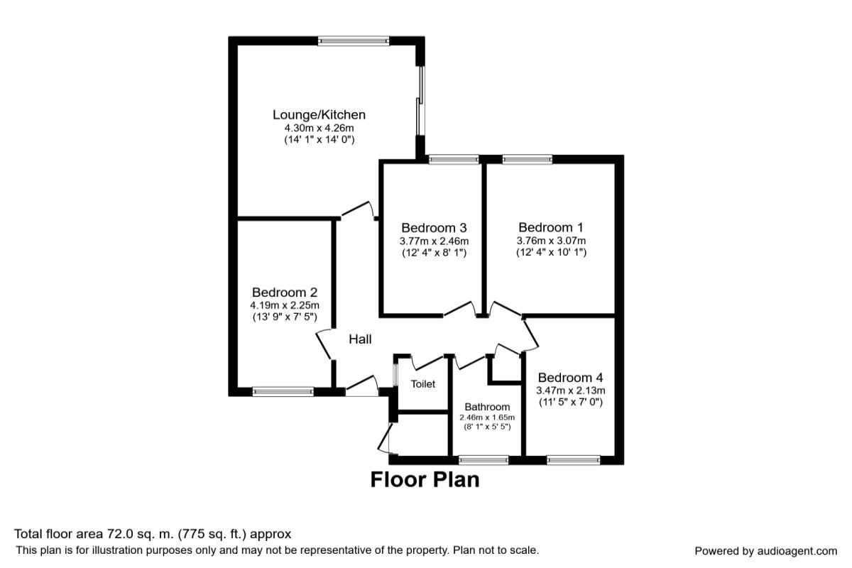 4 Bedrooms Bungalow to rent in Kemsing Gardens, Canterbury CT2