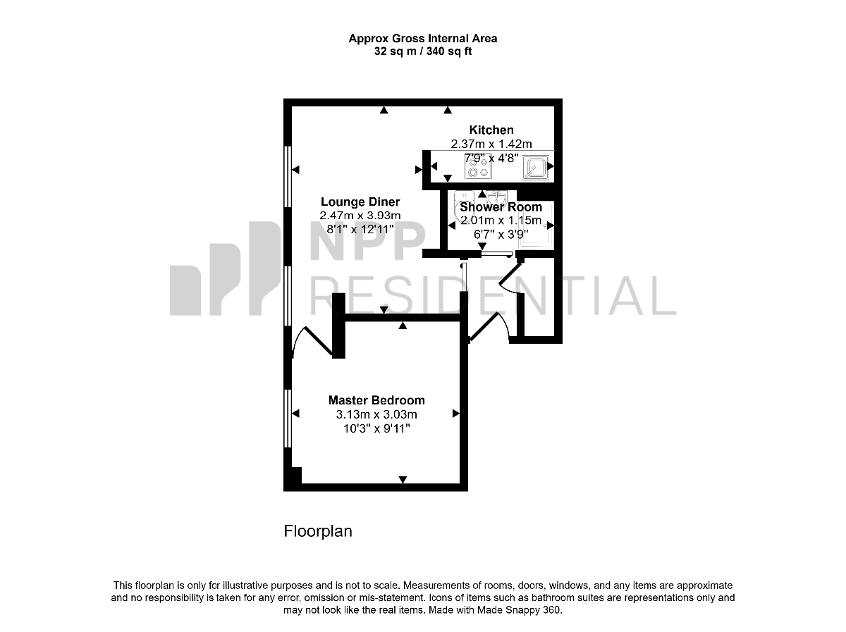 Flat 2, 41, Bentinck Street, Manchester floorplan