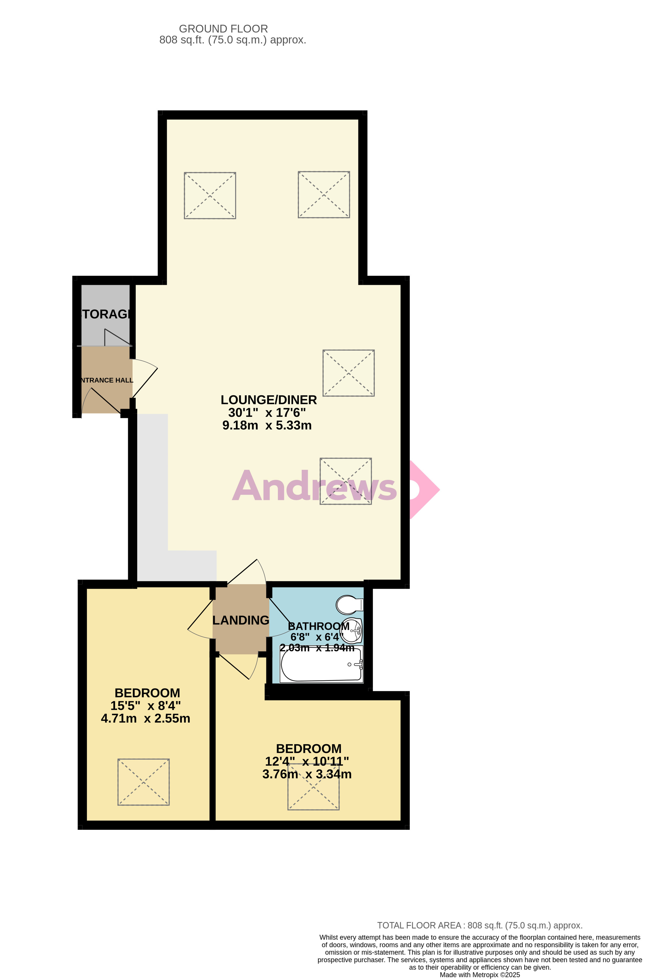 Flat 7, Ark Apartments, 54, Arkwright Road, South Croydon floorplan