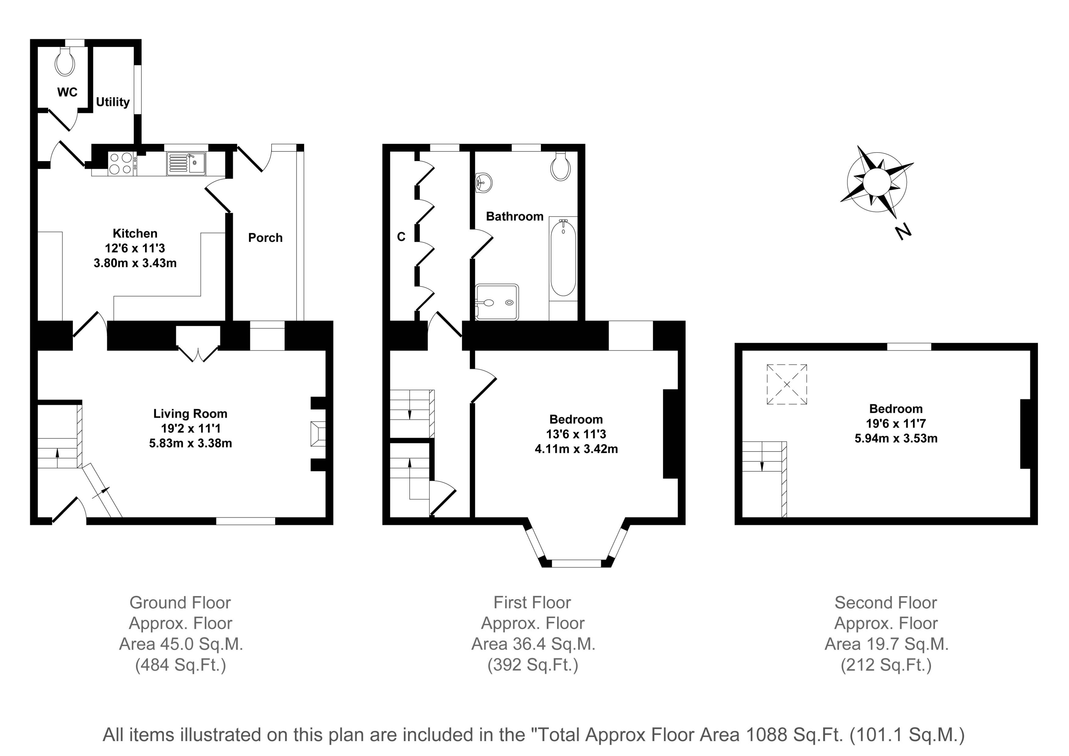 Myrtle Cottage, Chapel Row, Chadlington floorplan