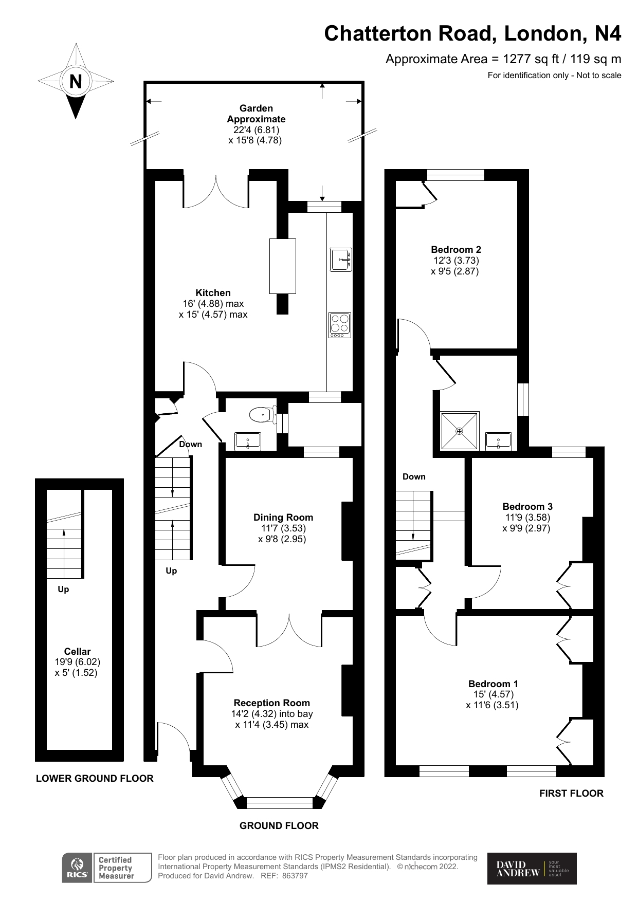 Chatterton Road, Finsbury Park N4, 3 bedroom terraced house for sale