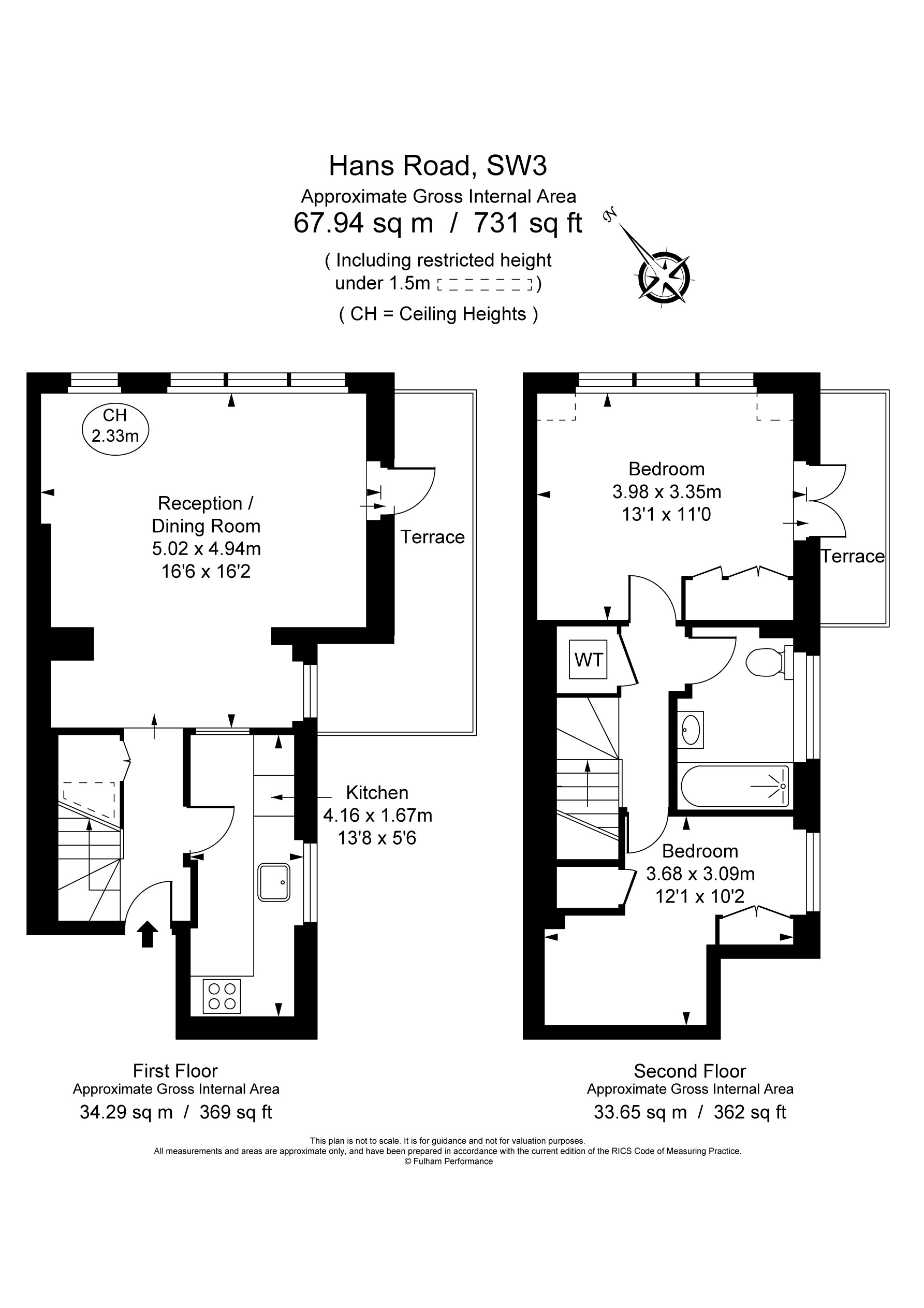Flat 3, 24, Hans Road, London floorplan