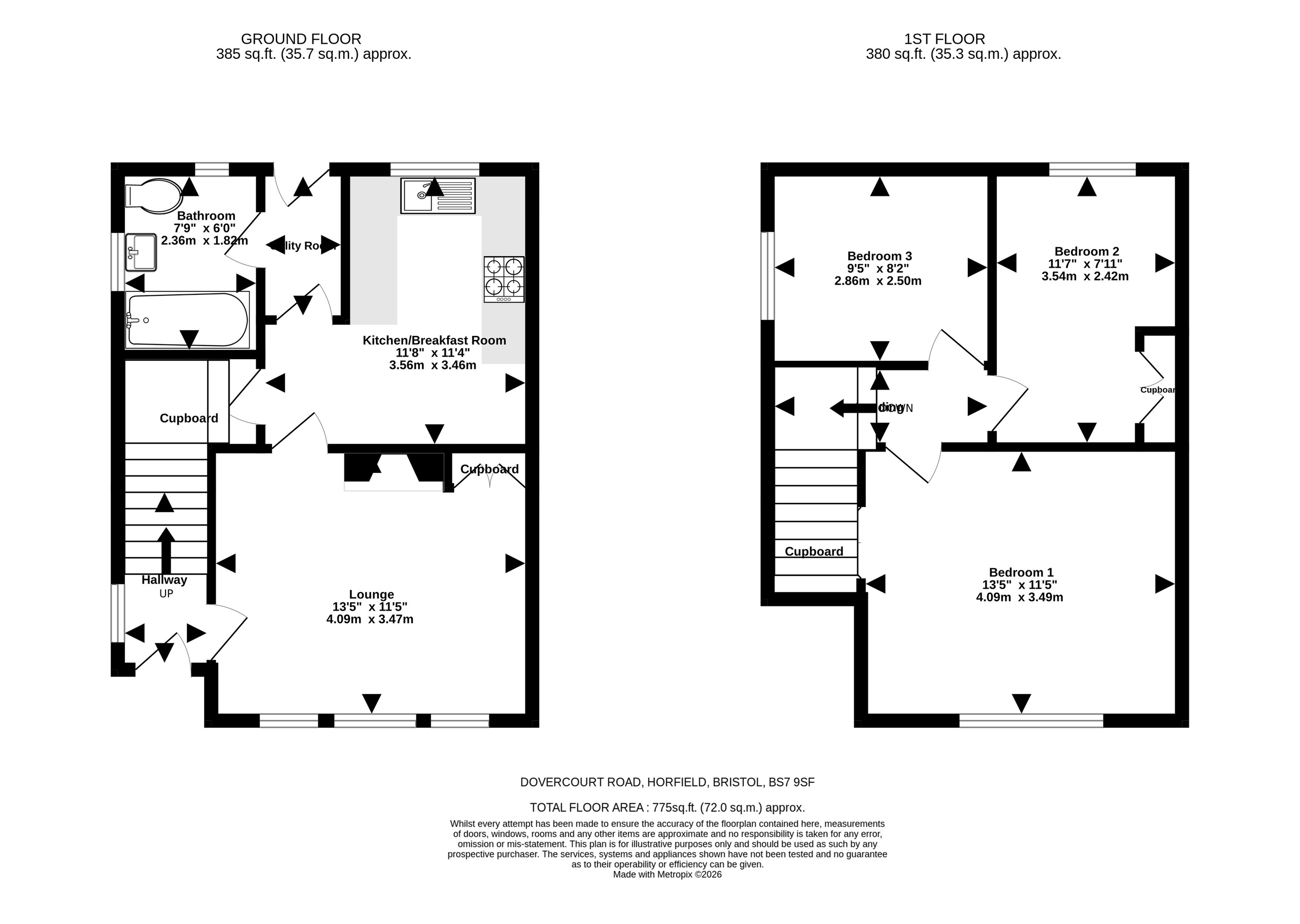 223 Dovercourt Road, Bristol floorplan