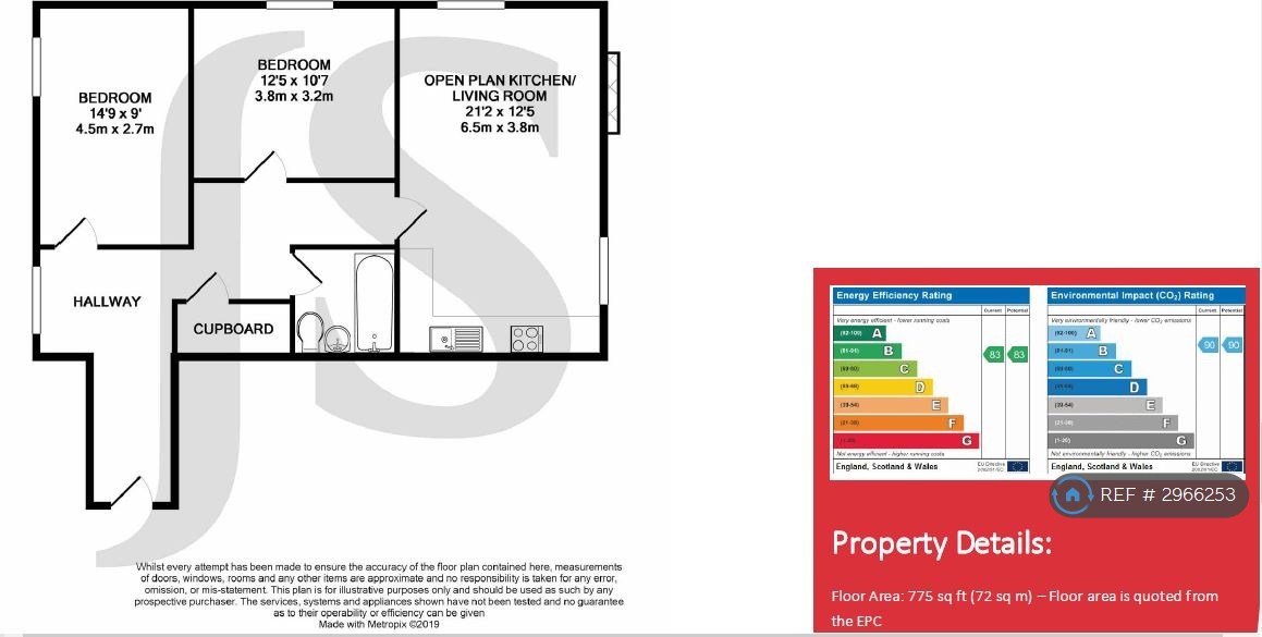 Flat, Stephenson Court Cambrian Way, Worthing floorplan