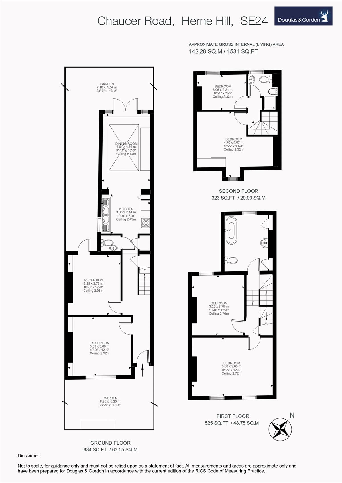 4 Bedrooms Terraced house to rent in Chaucer Road, London SE24