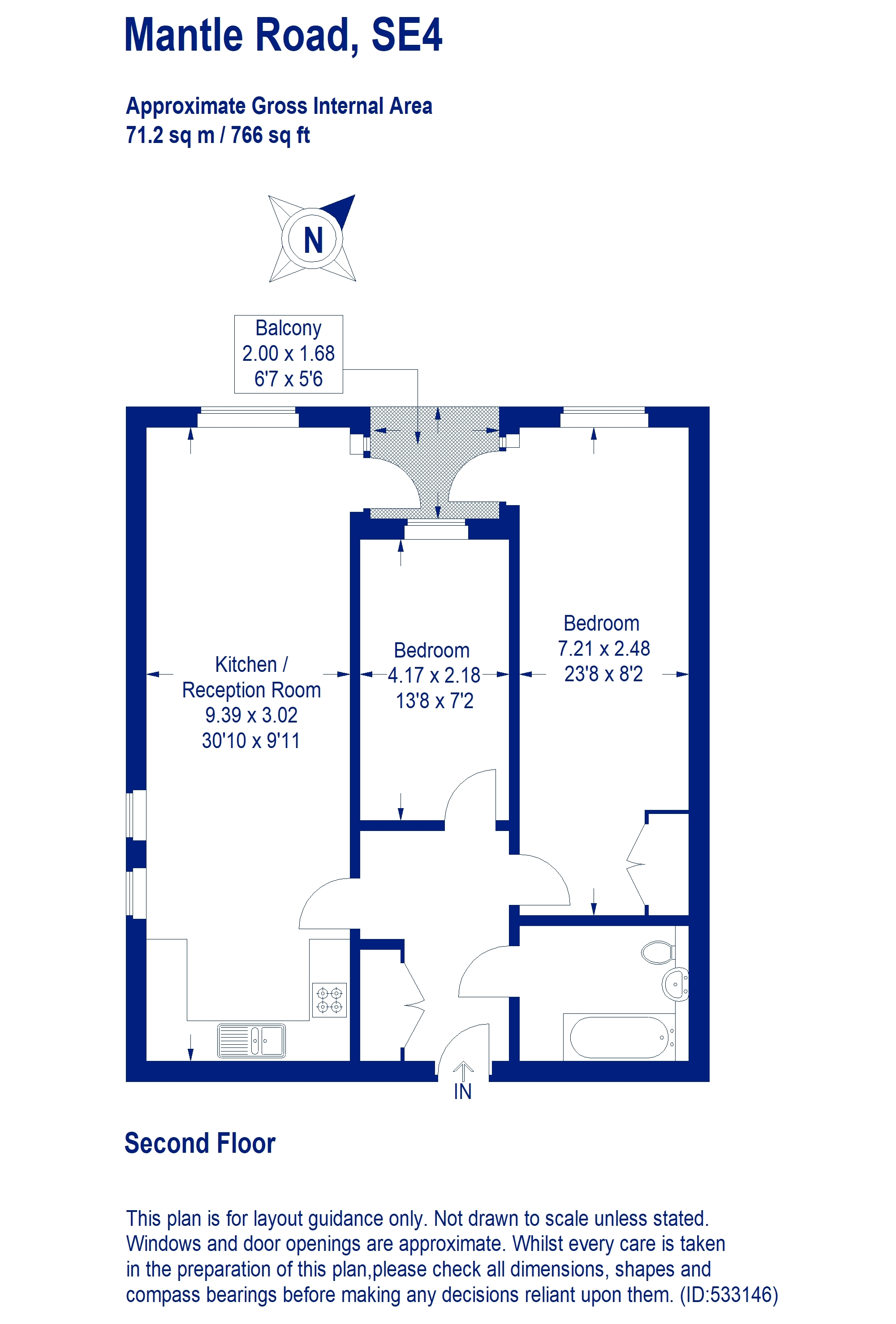 2 Bedrooms Flat for sale in Mantle Road, London SE4