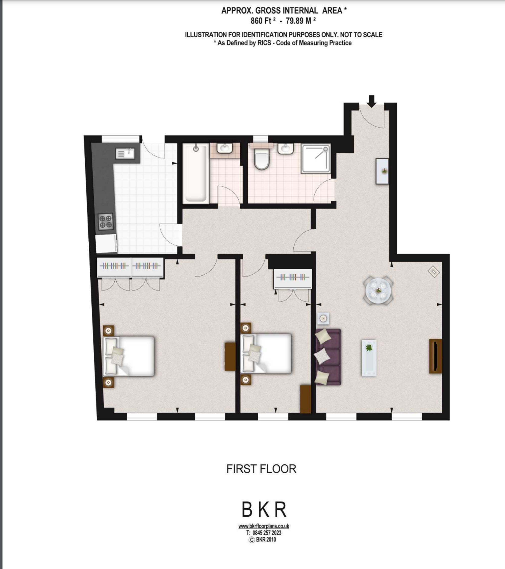 Flat 22, Pelham Court, London floorplan