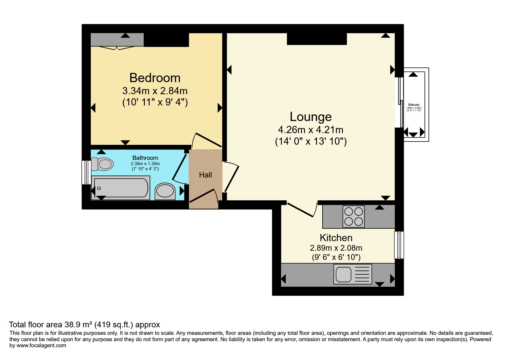 Flat 3, 6, Burch Road, Gravesend floorplan