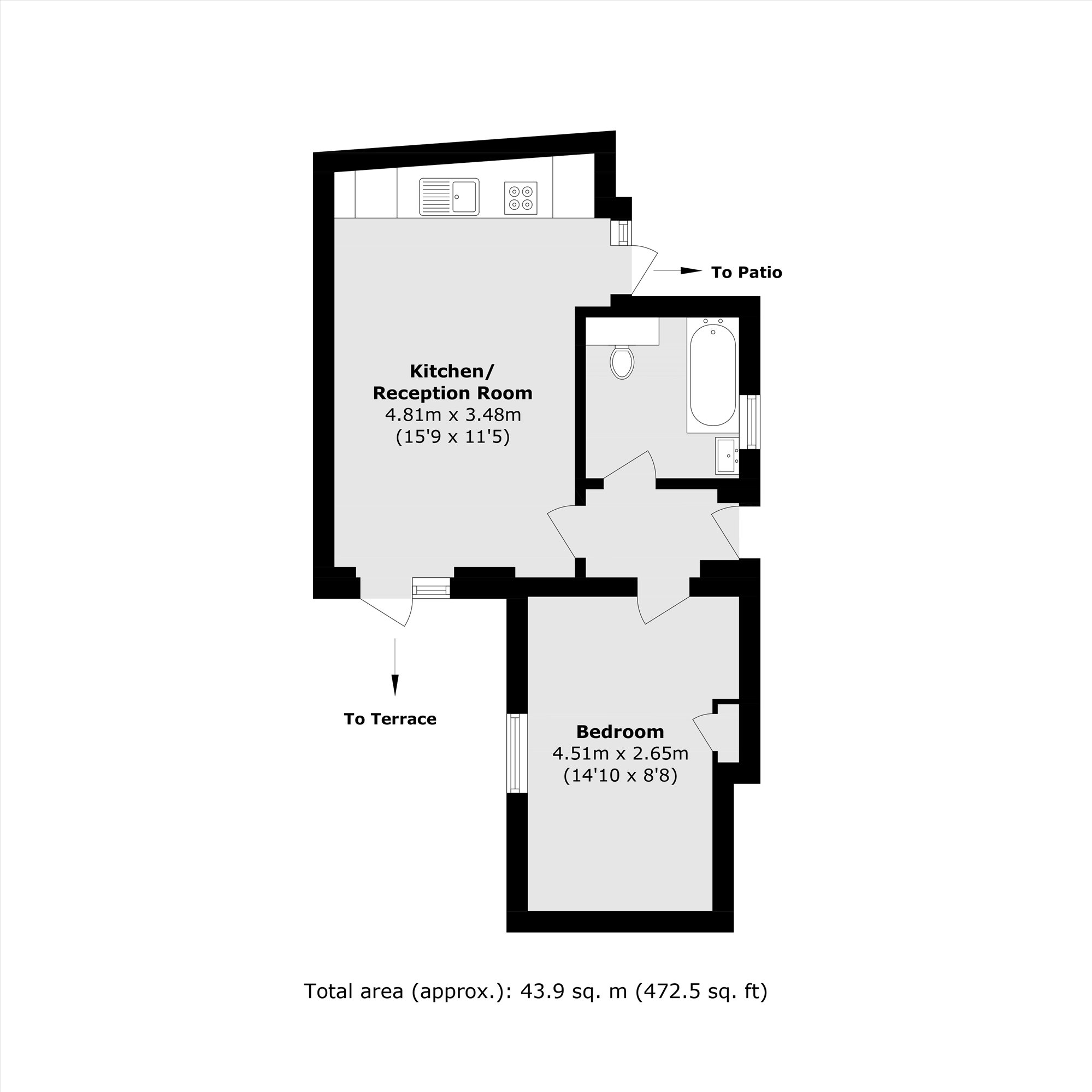 Flat 4, 11, The Vale, London floorplan