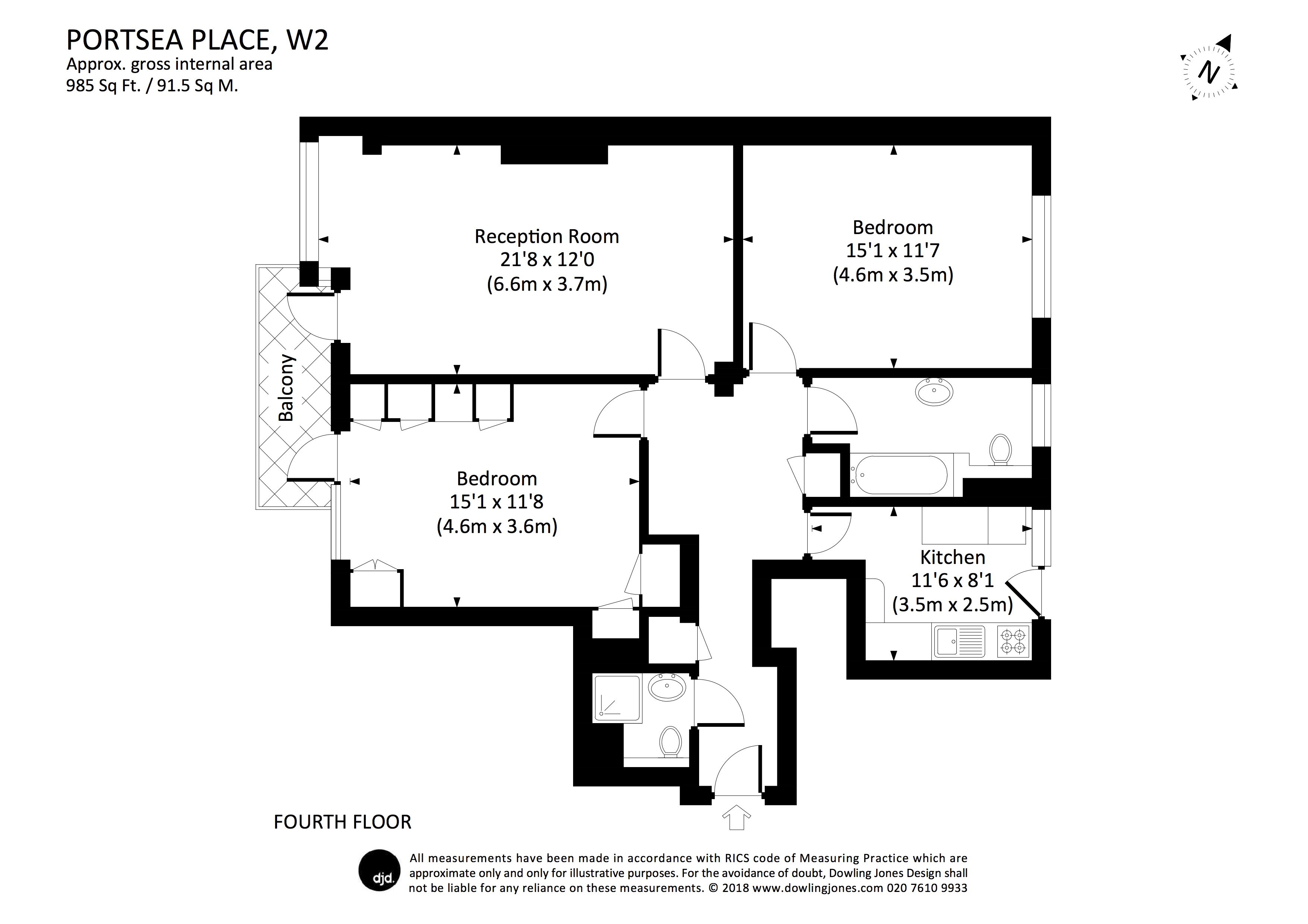 2 Bedrooms Flat to rent in Portsea Place, London W2