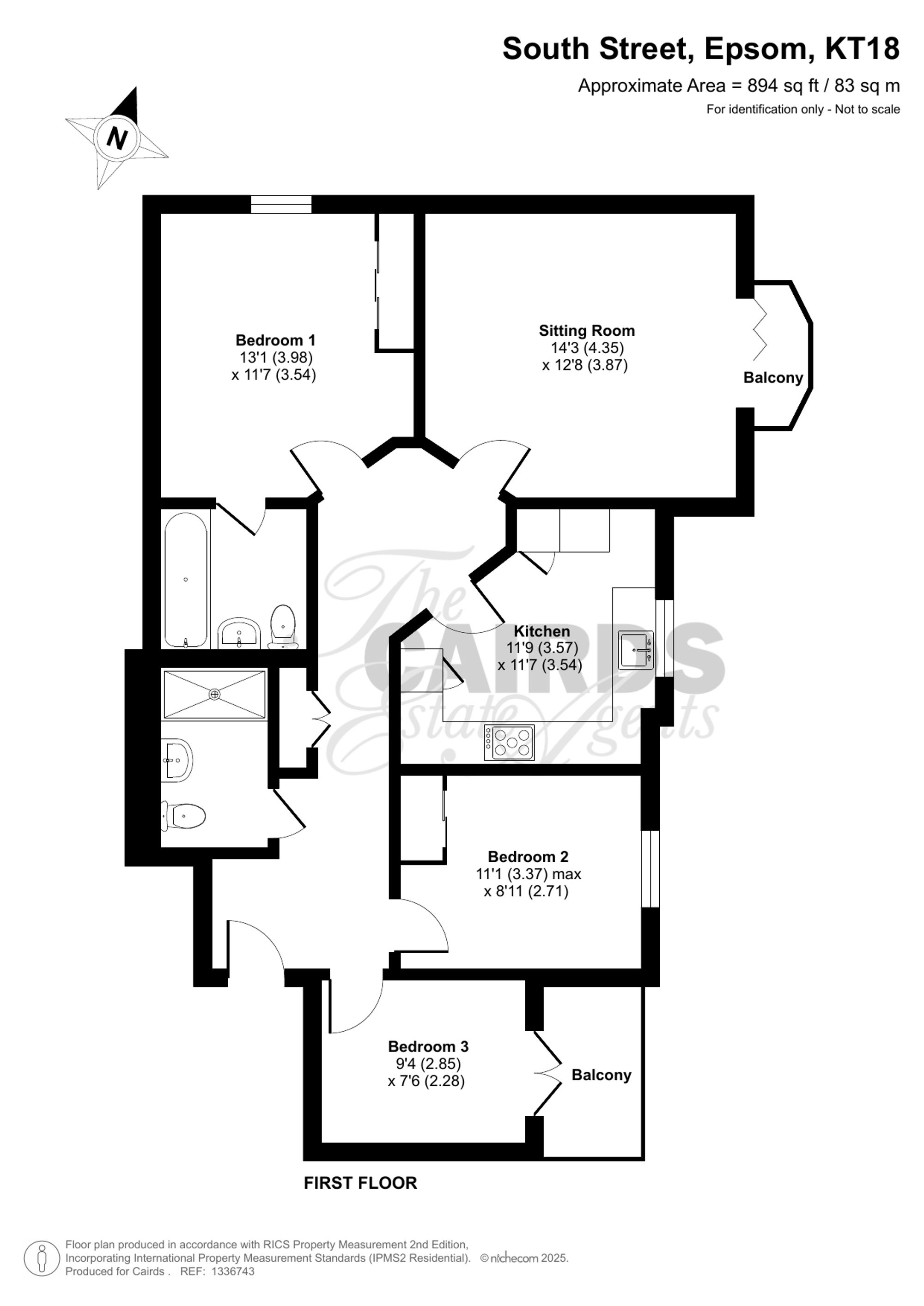 Flat 10, Park Heights 38-40 South Street, Epsom floorplan