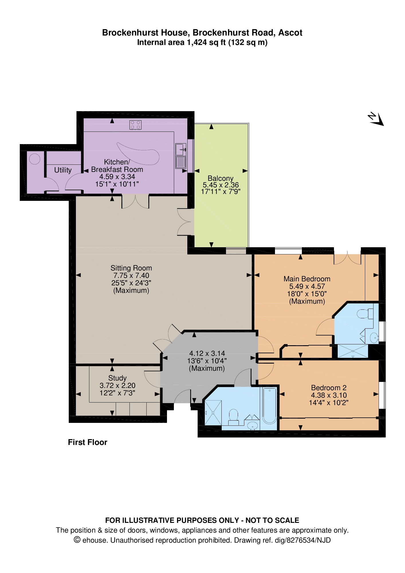 2 Bedrooms Flat to rent in Brockenhurst House, Brockenhurst Road, Ascot, Berkshire SL5