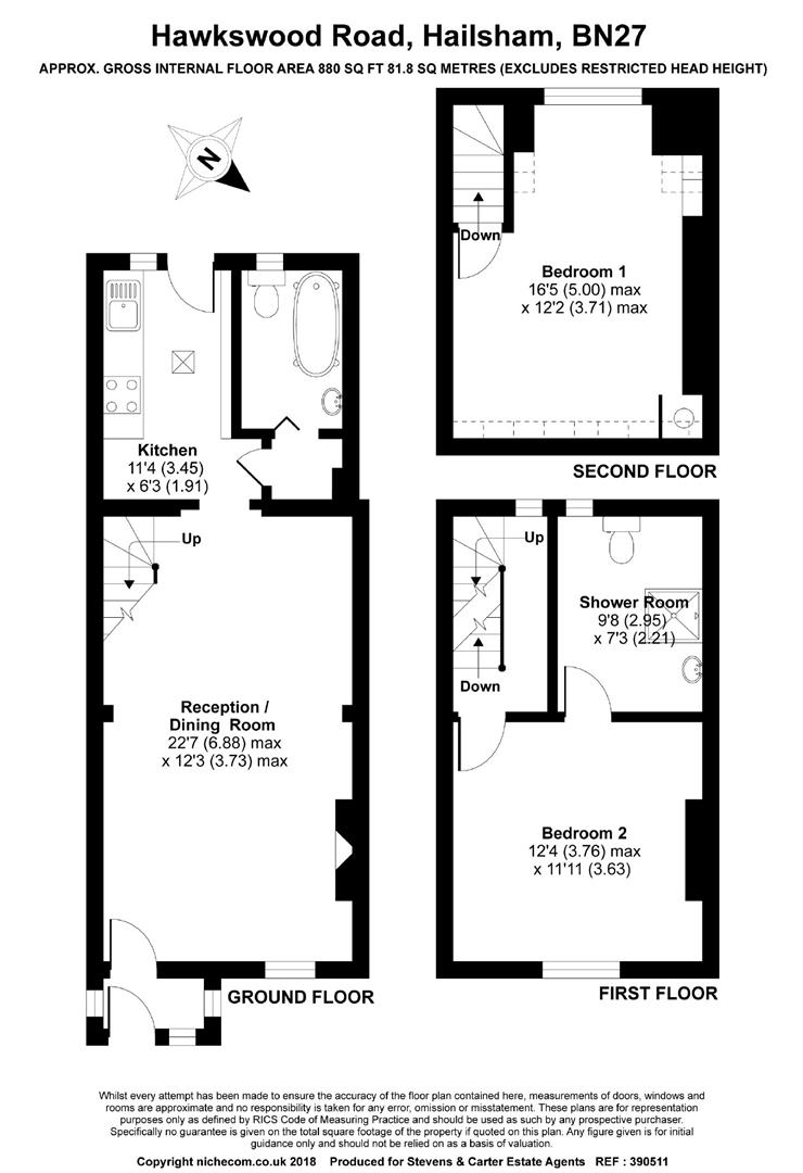 2 Bedrooms Terraced house for sale in Hawkswood Cottages, Hawkswood Road, Hailsham BN27