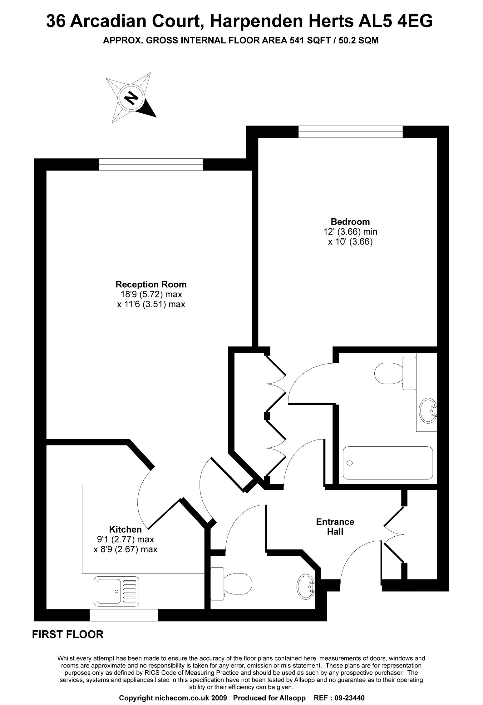 36 Arcadian Court, Sun Lane, Harpenden floorplan