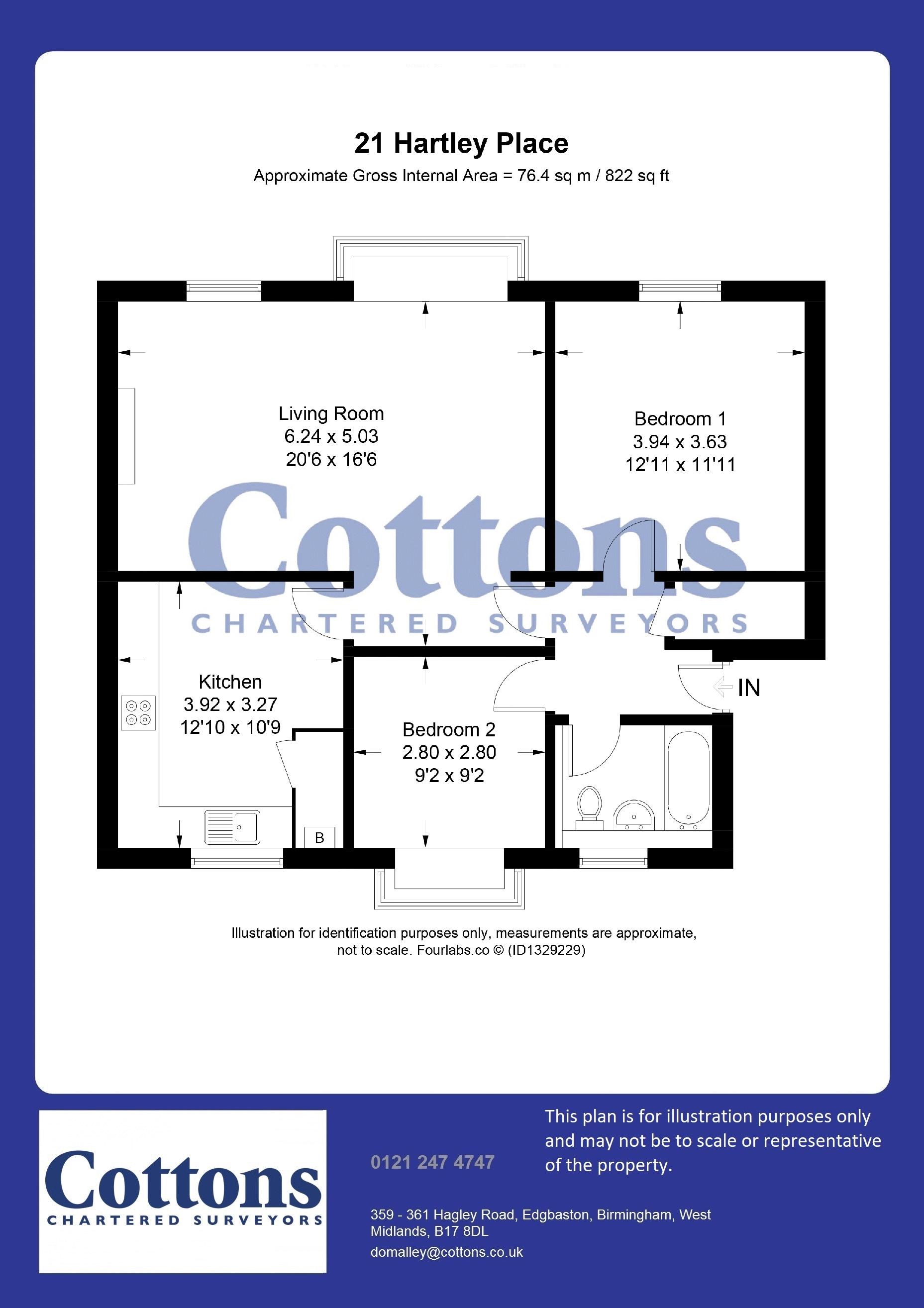 21 Hartley Place, Vicarage Road, Birmingham floorplan