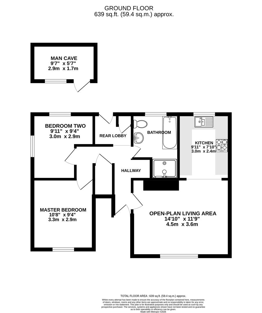 Flat 1, 24, Marshallsay Road, Weymouth floorplan