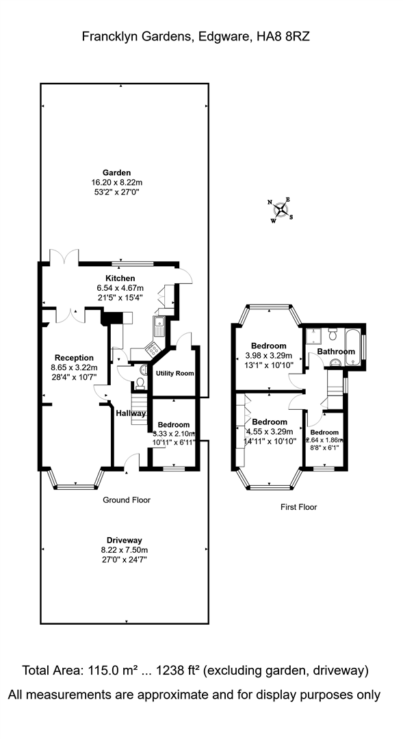 Francklyn Gardens, Edgware floorplan