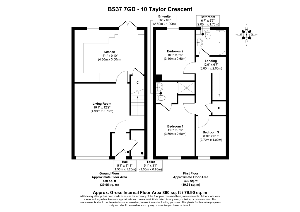 10, Taylor Crescent, Bristol floorplan