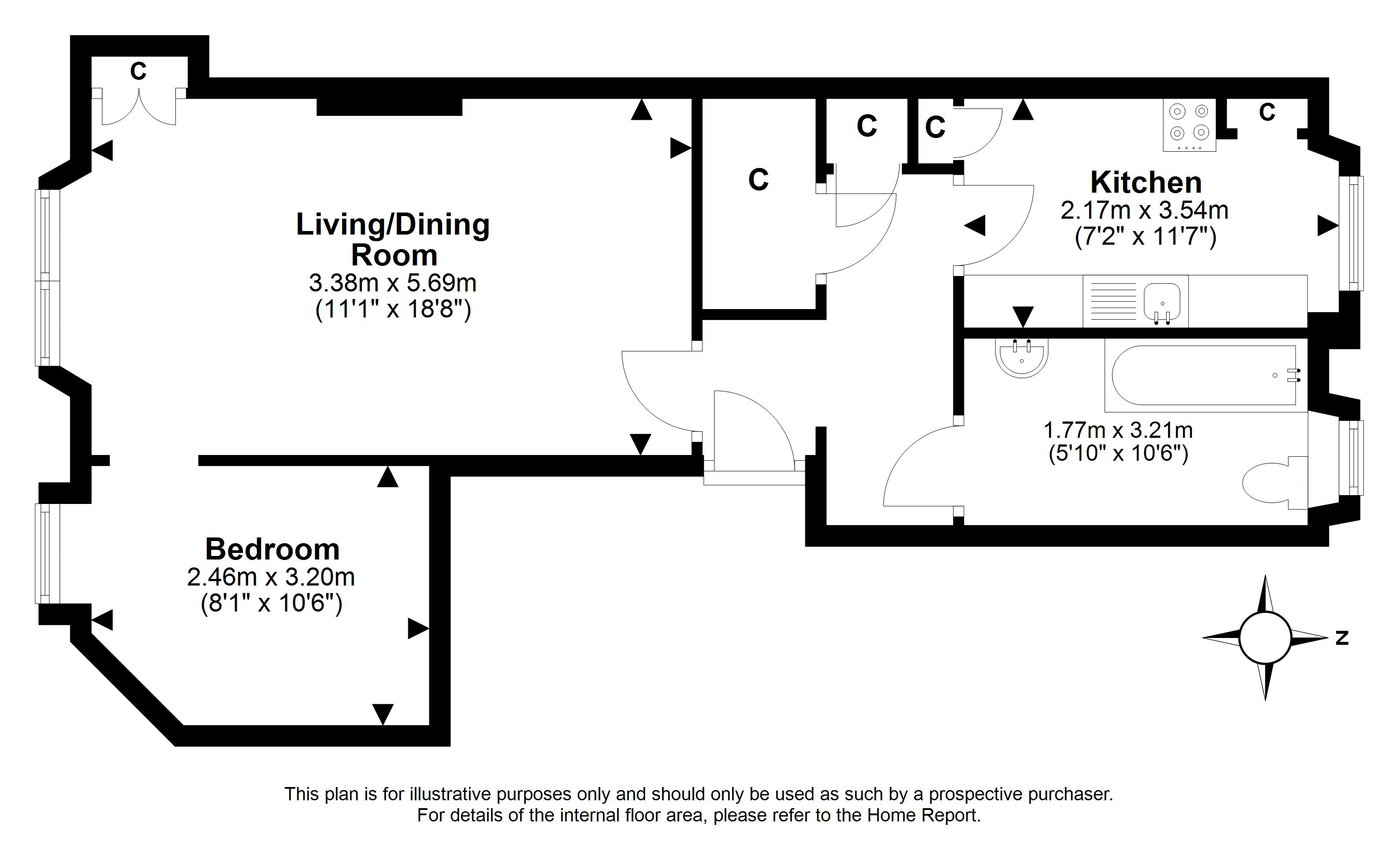 50E, Buccleuch Street, Dalkeith floorplan
