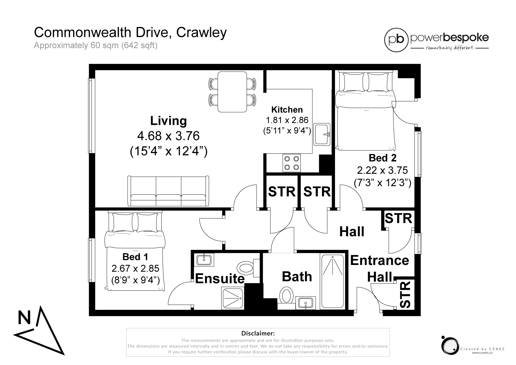 116, Nokes Court, Crawley floorplan