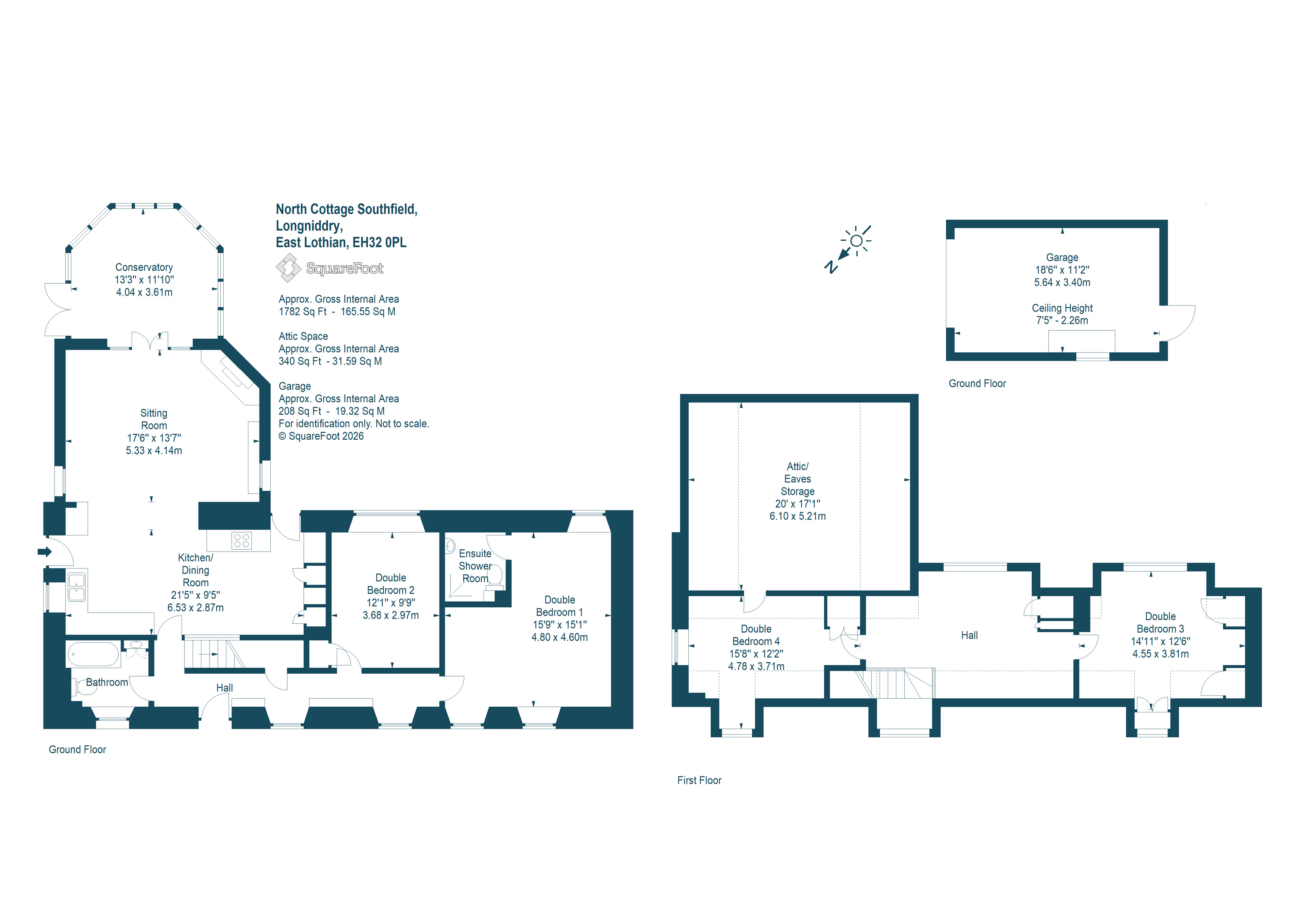 2 North Cottage, Southfield, Longniddry floorplan