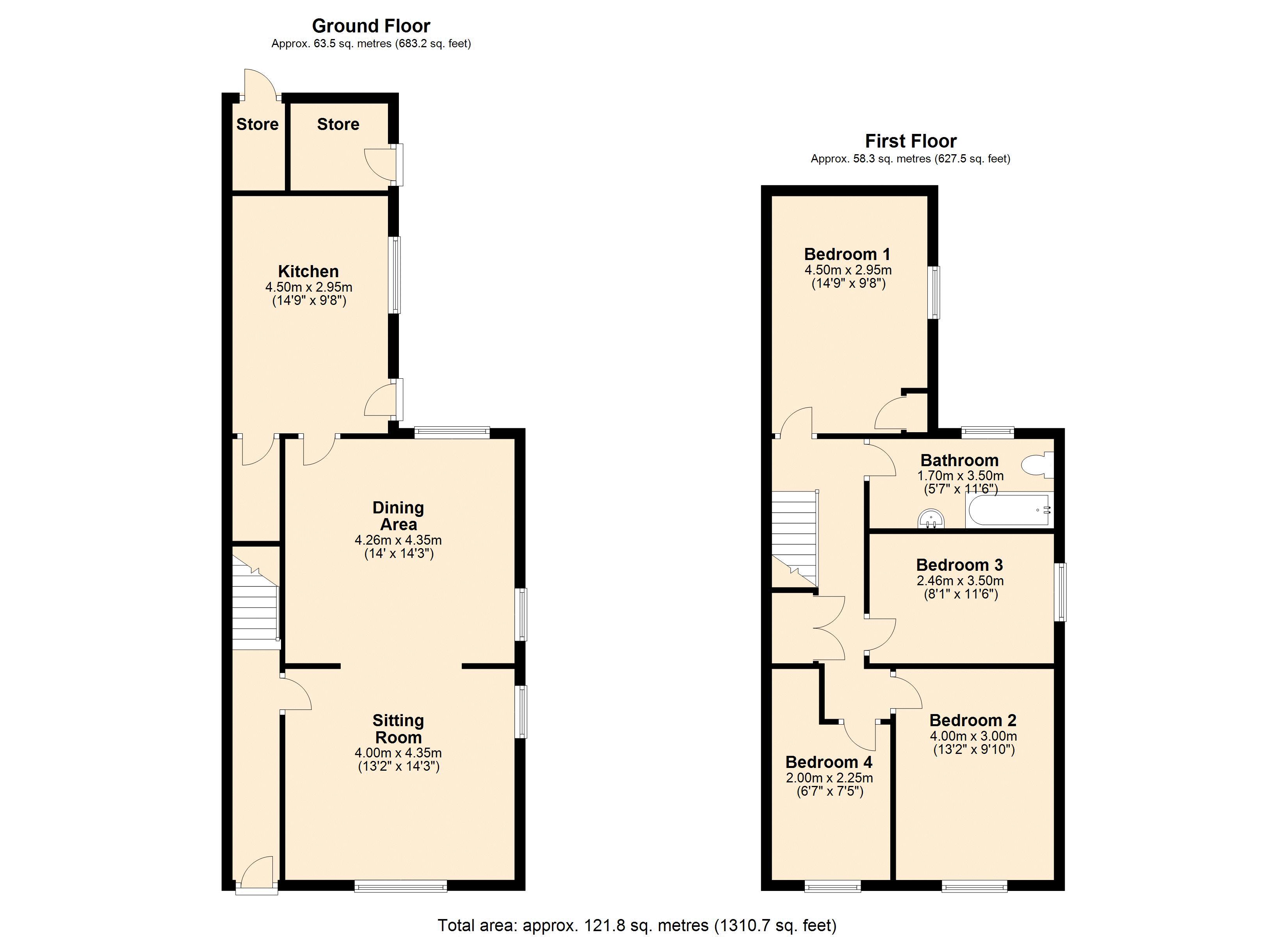 Brooke Street, Tibshelf, Alfreton DE55, 4 bedroom terraced house for