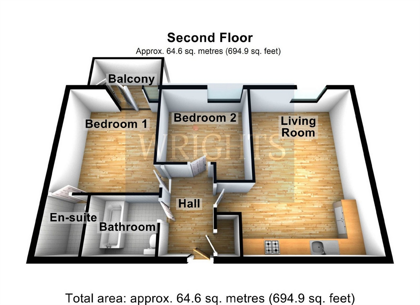 2 Bedrooms Flat for sale in Salvisberg Court, Otto Road, Welwyn Garden City, Hertfordshire AL7