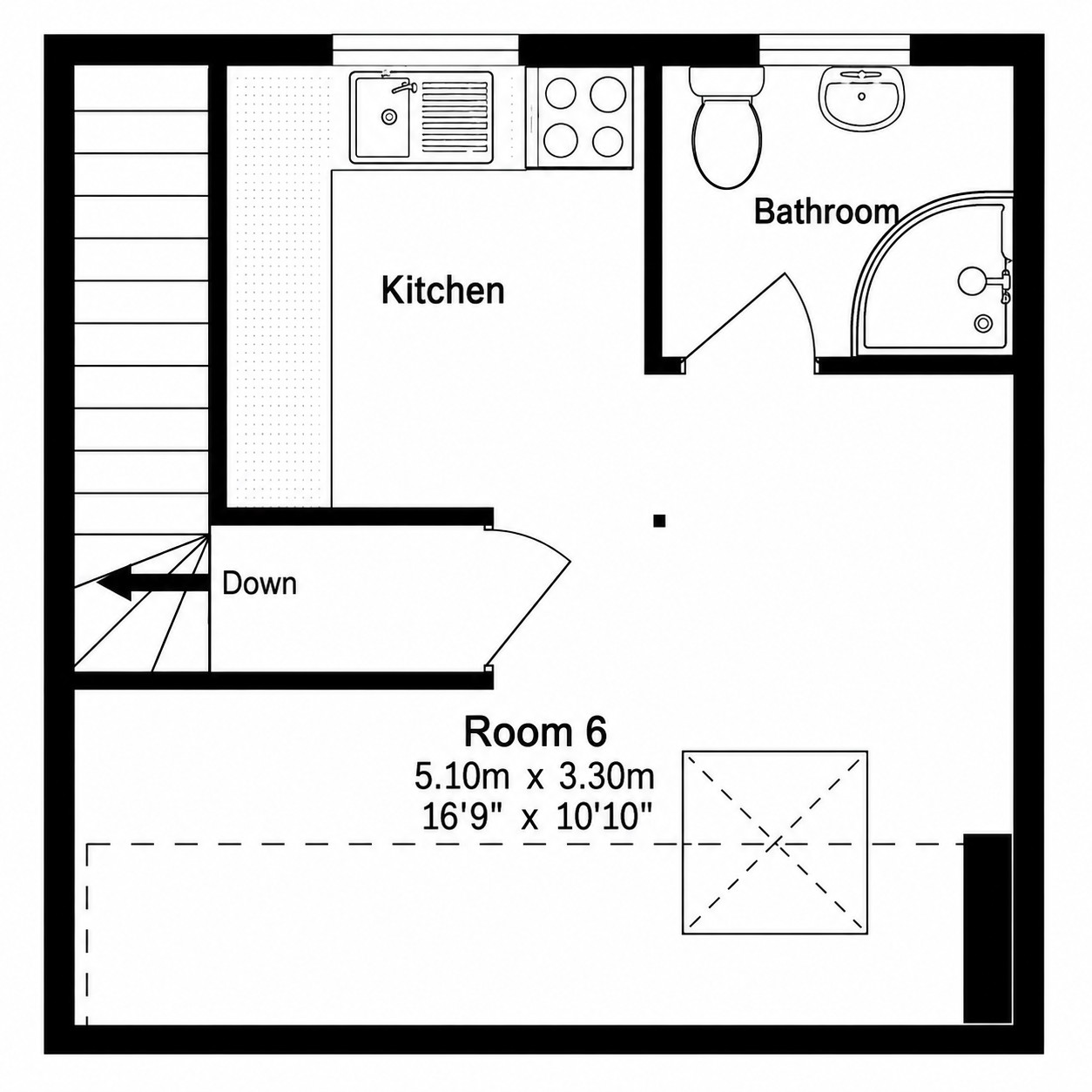 Flat 1 Rosehill, 146 Maybury Road, Woking floorplan