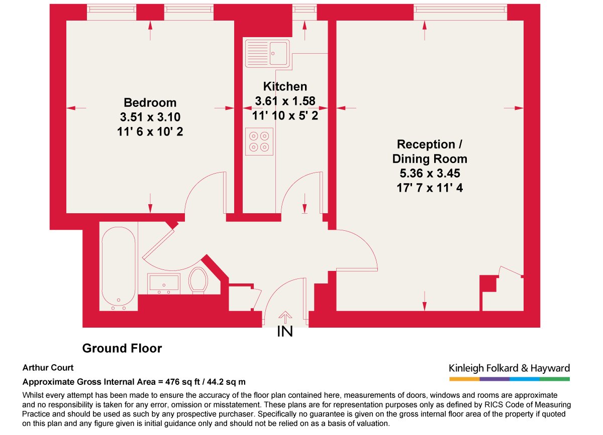 Flat 137 Arthur Court,, Queensway, London floorplan