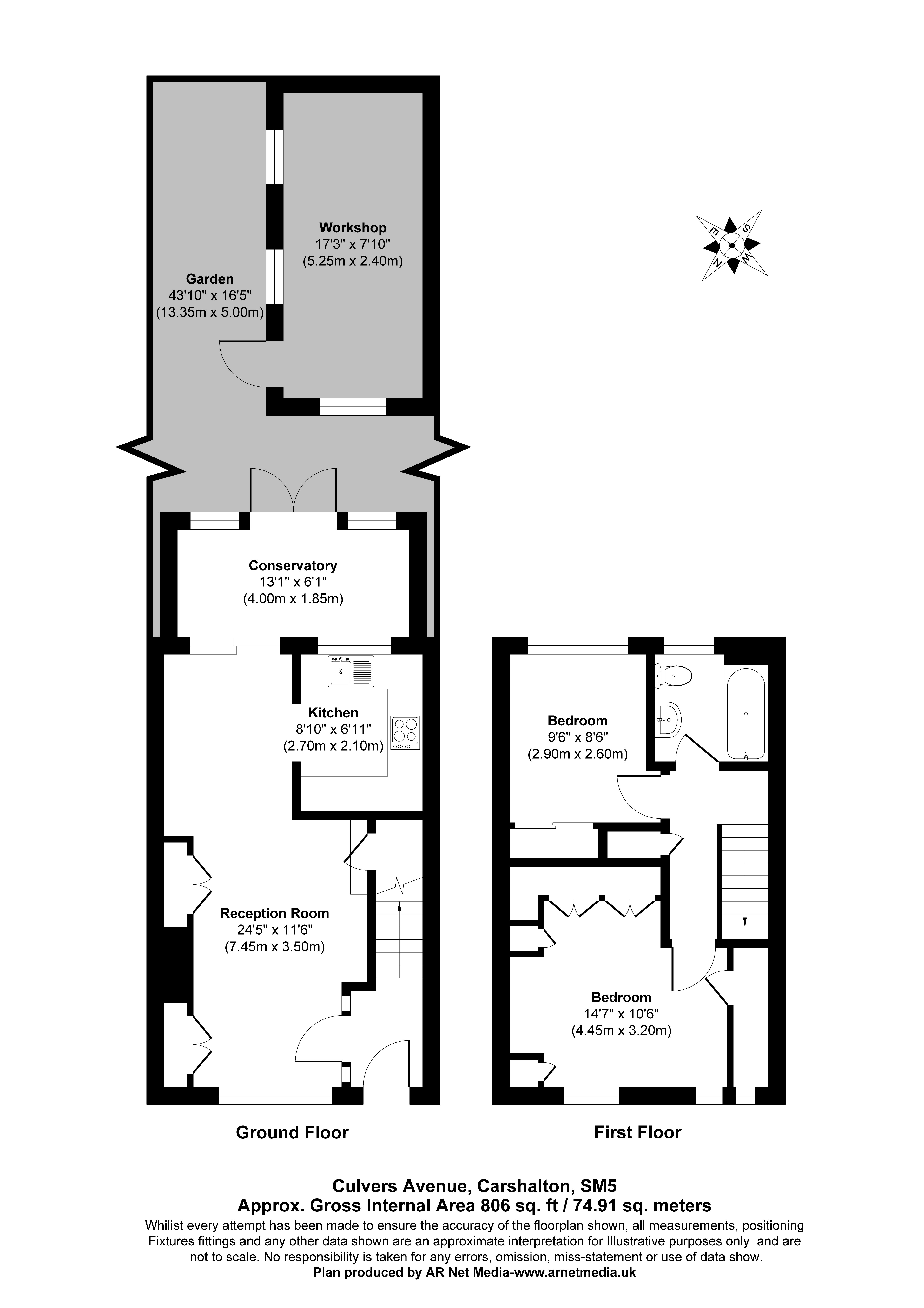 70A,, Culvers Avenue, Carshalton floorplan