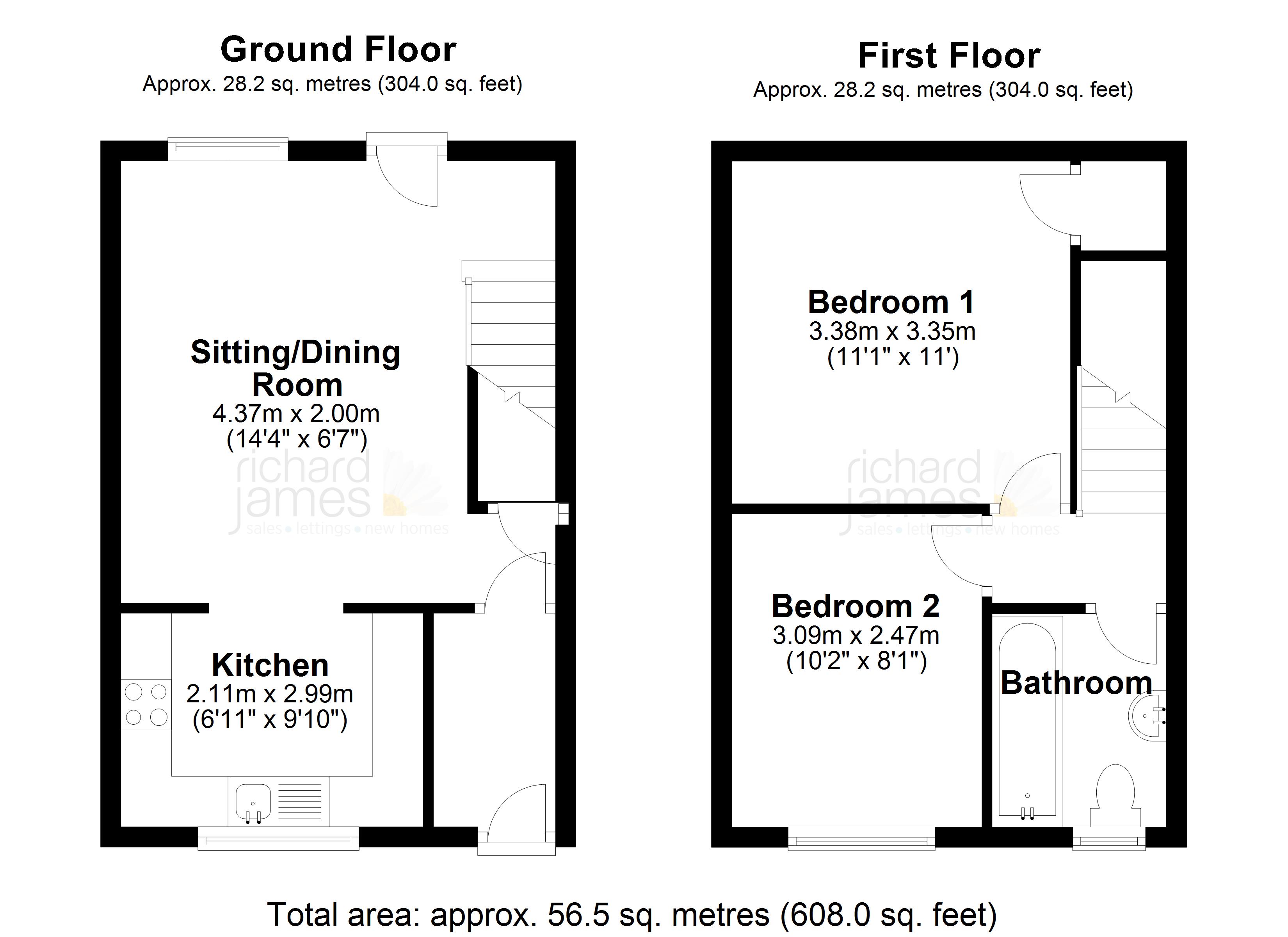 2 Bedrooms Terraced house for sale in Alveston Close, Westlea, Swindon, Wiltshire SN5