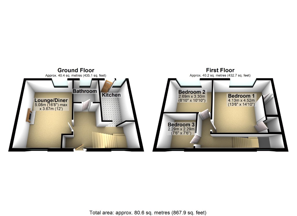 Connor Crescent, Hightown, Wrexham LL13, 3 bedroom terraced house for sale 62541116