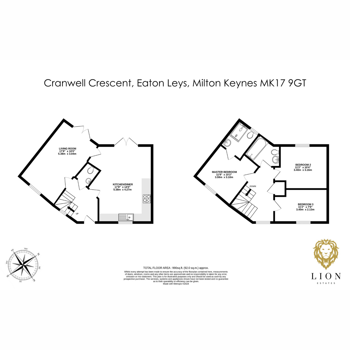 32, Cranwell Crescent, Milton Keynes floorplan